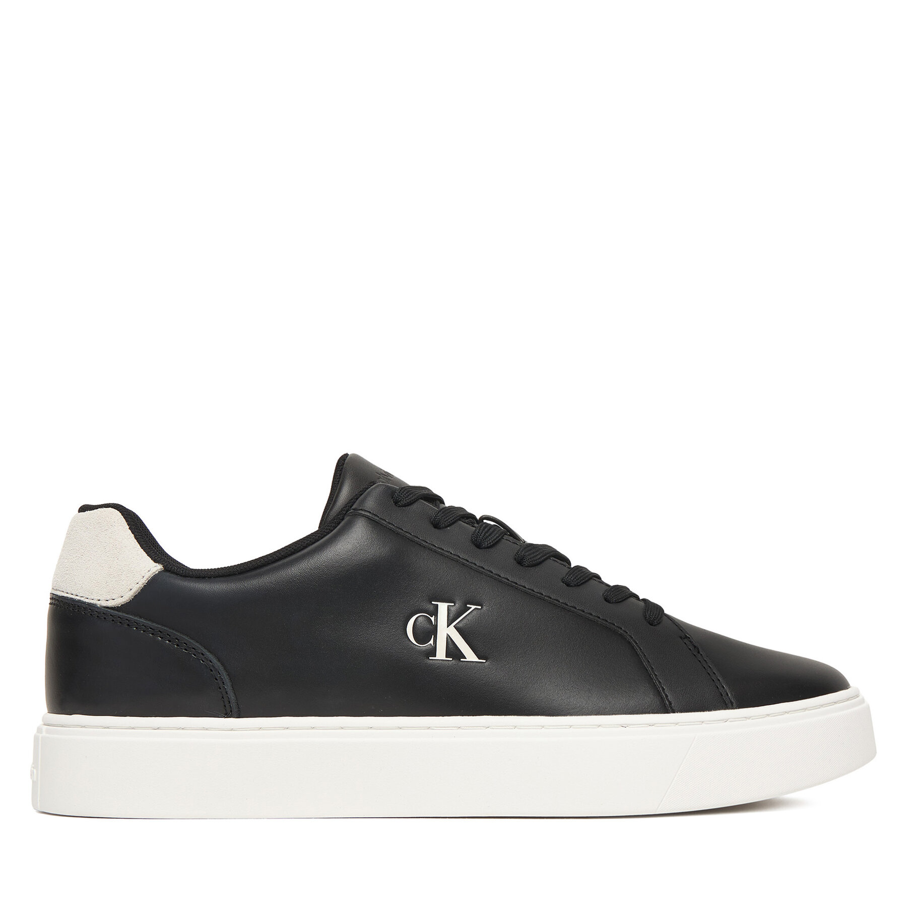 Calvin Klein Sneakersy Classic Cupsole Laceup Lth YM0YM01435 Czarny