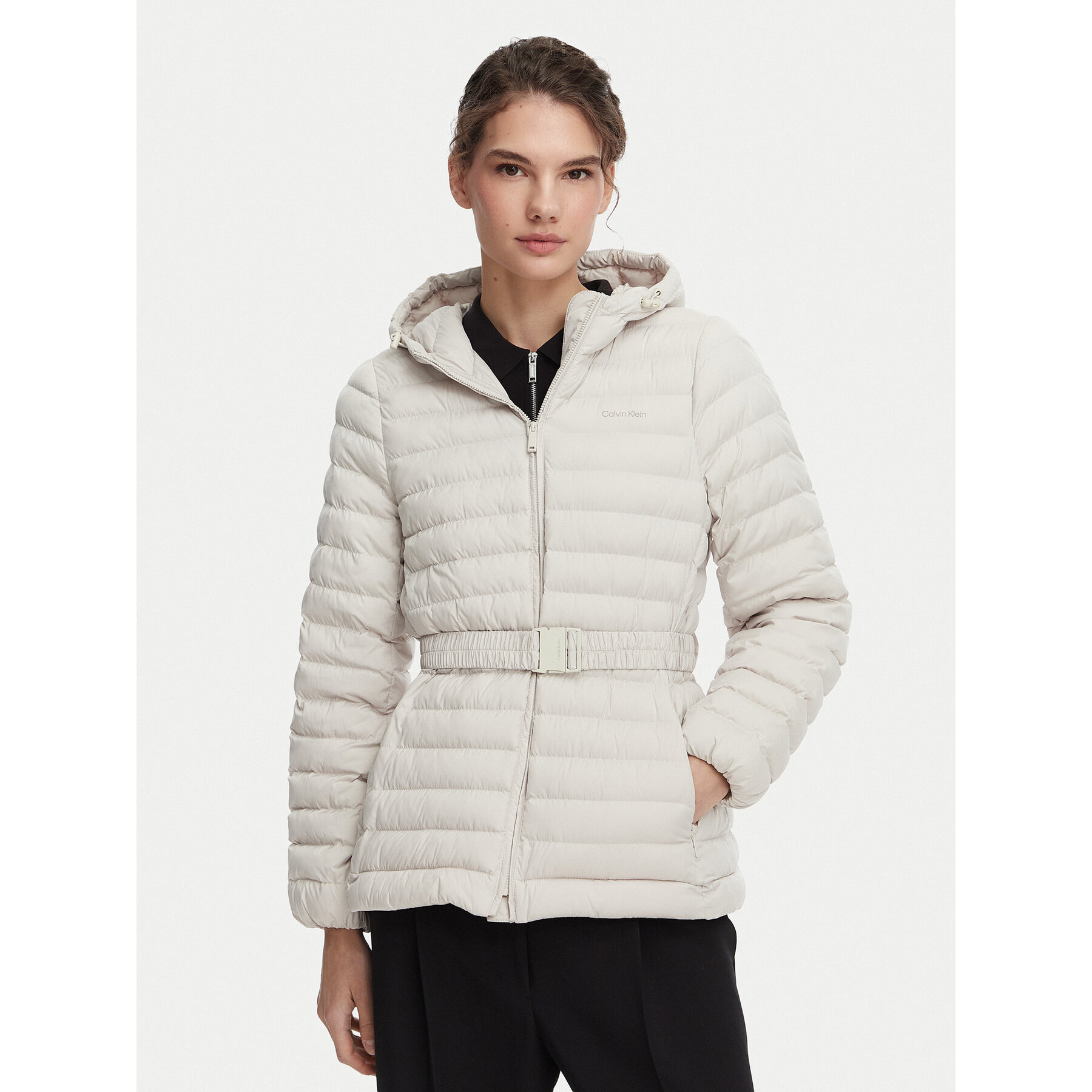 Calvin Klein Kurtka przejściowa LV044G504G Beżowy jasny Regular Fit