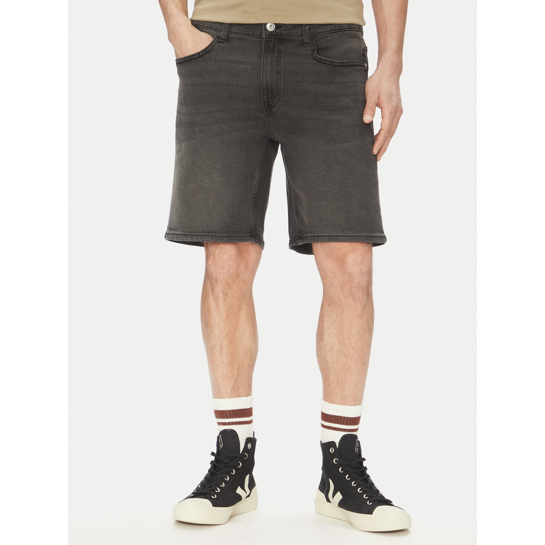 Only & Sons Szorty jeansowe Weft 22034527 Szary Regular Fit