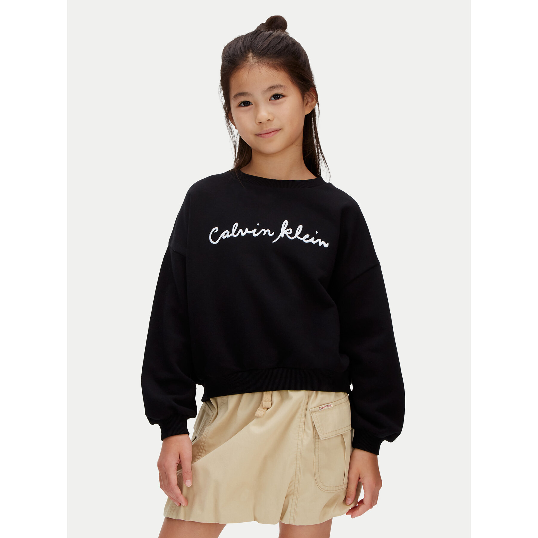 Calvin Klein Jeans Bluza LVCKSJB25G Czarny Relaxed Fit