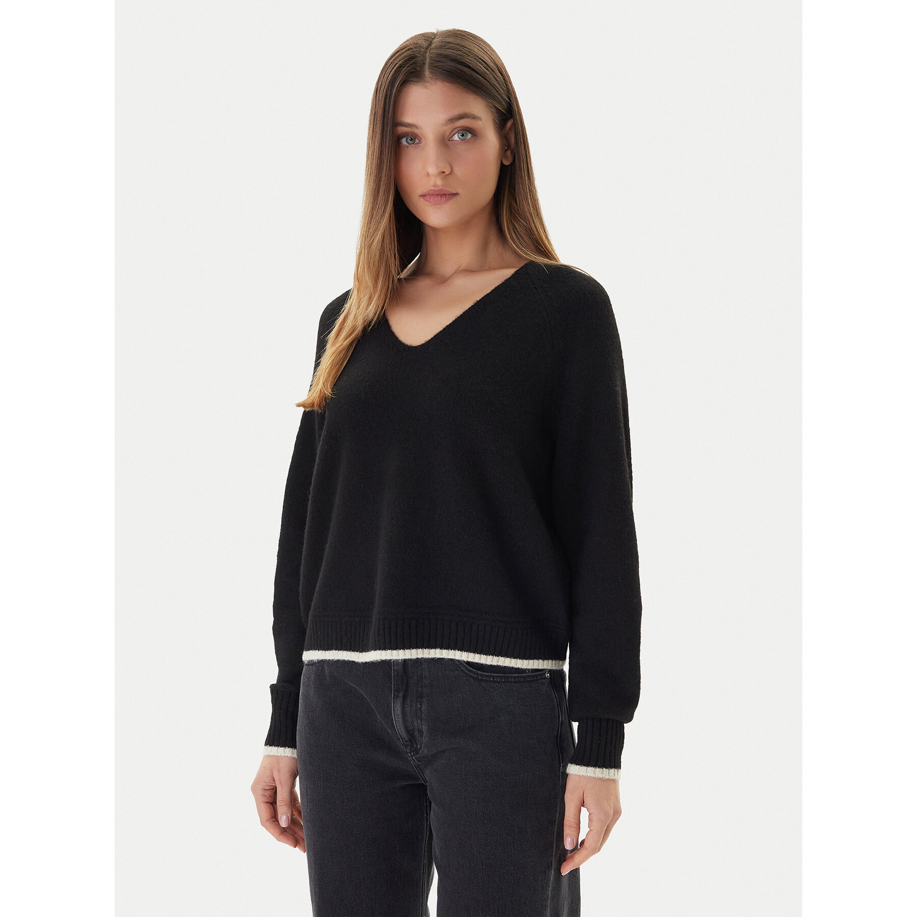 Vero Moda Sweter Aquarius 10331898 Czarny Regular Fit