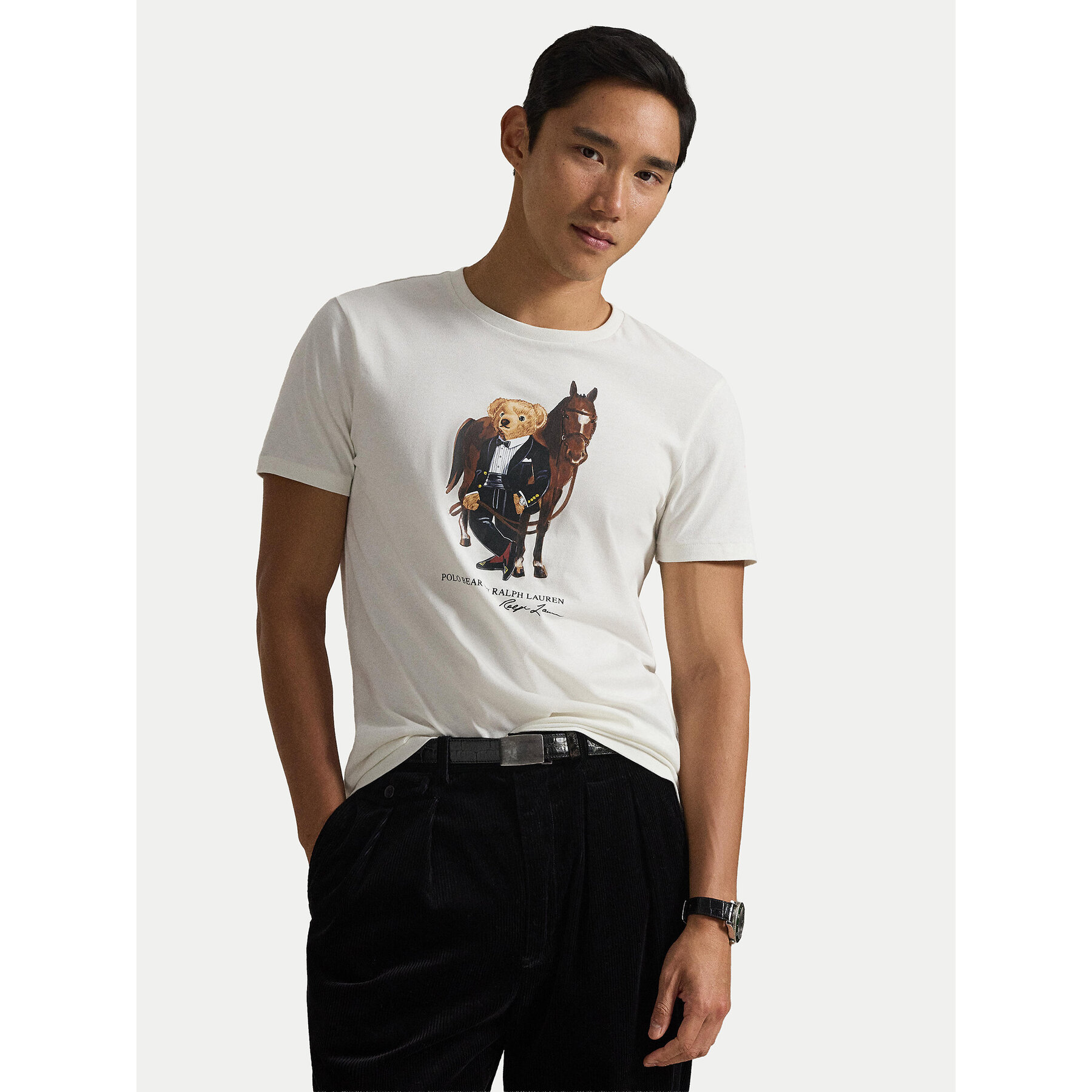 Polo Ralph Lauren T-Shirt 710P08093003 Biały Custom Slim Fit