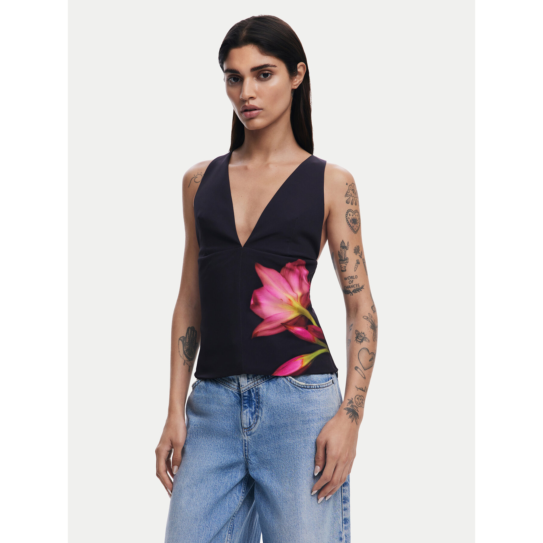 Desigual Bluzka 25SWBW09 Czarny Regular Fit