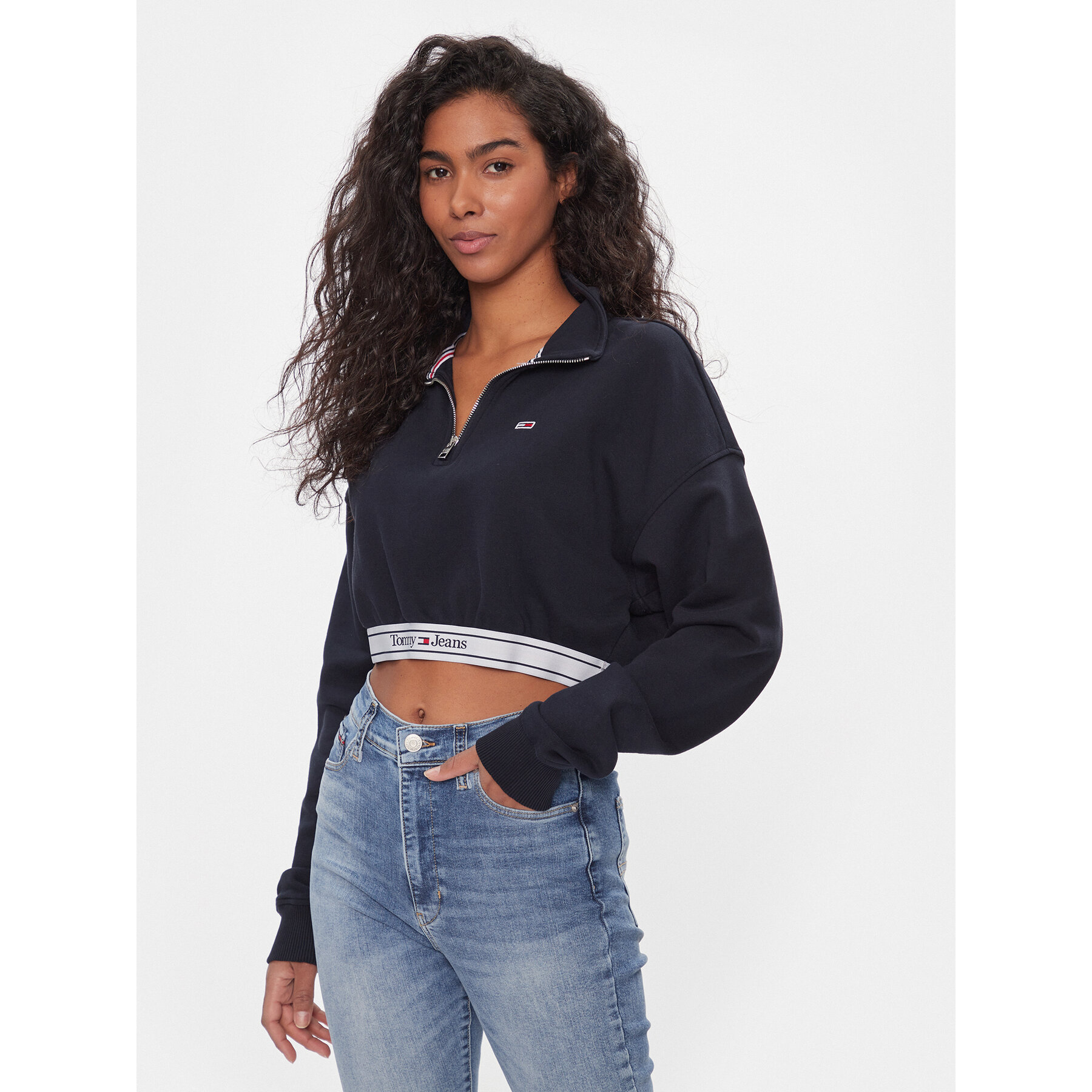 Tommy Jeans Bluza DW0DW16129 Granatowy Regular Fit