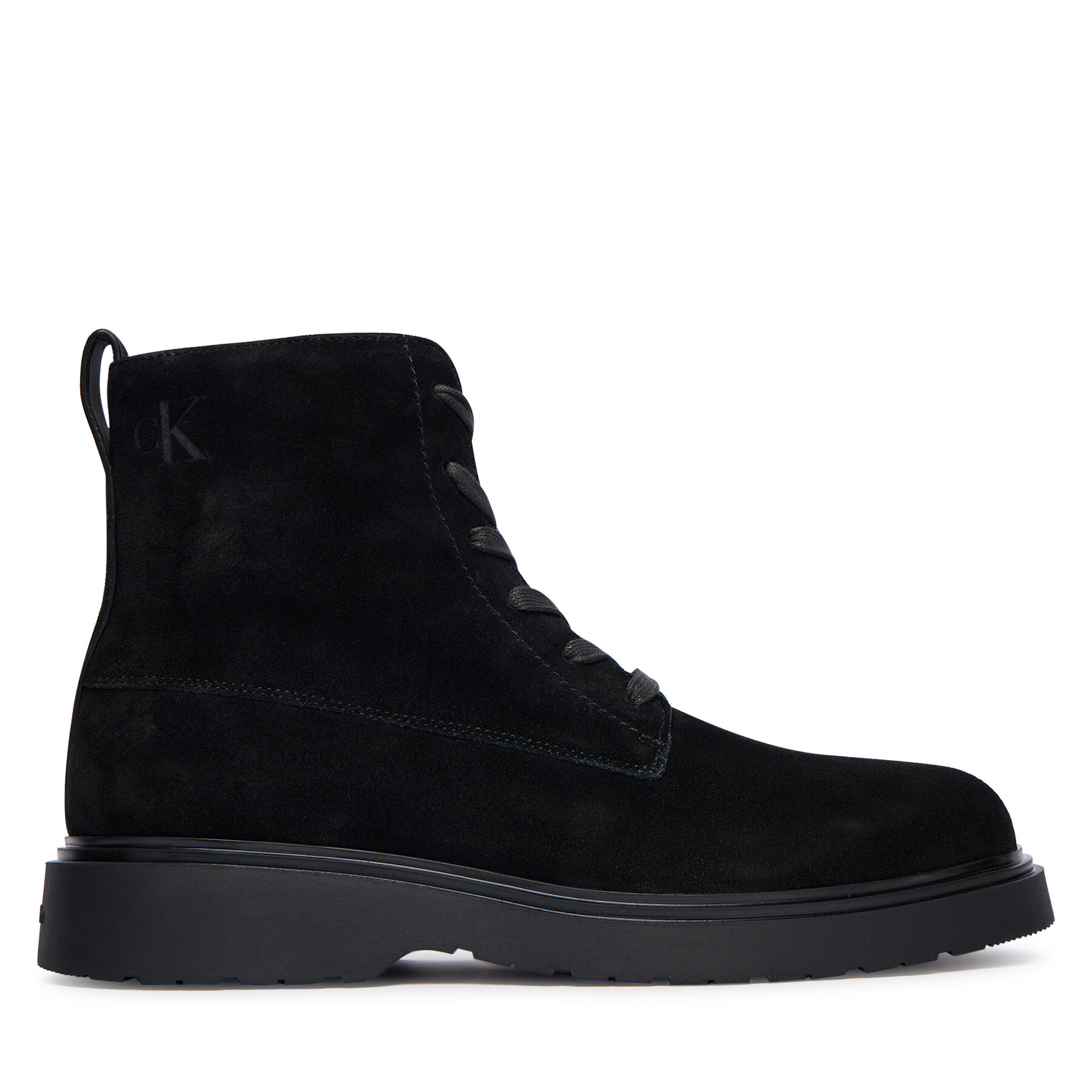 Calvin Klein Trzewiki Combat Ess Lace Up Zip Boot Su YM0YM01371 Czarny
