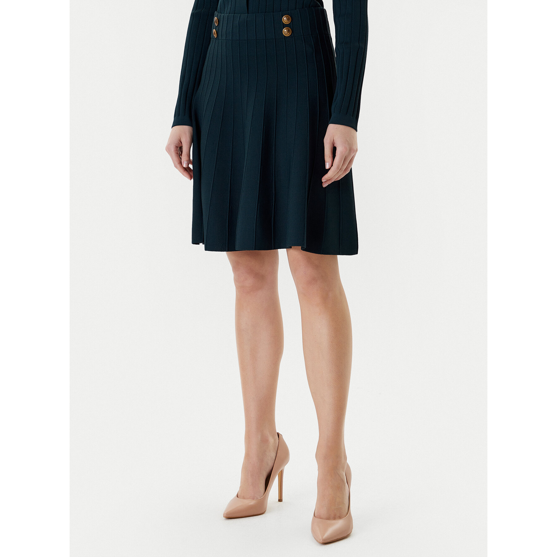 Guess Spódnica mini W5YD65 Z0130 Zielony Regular Fit