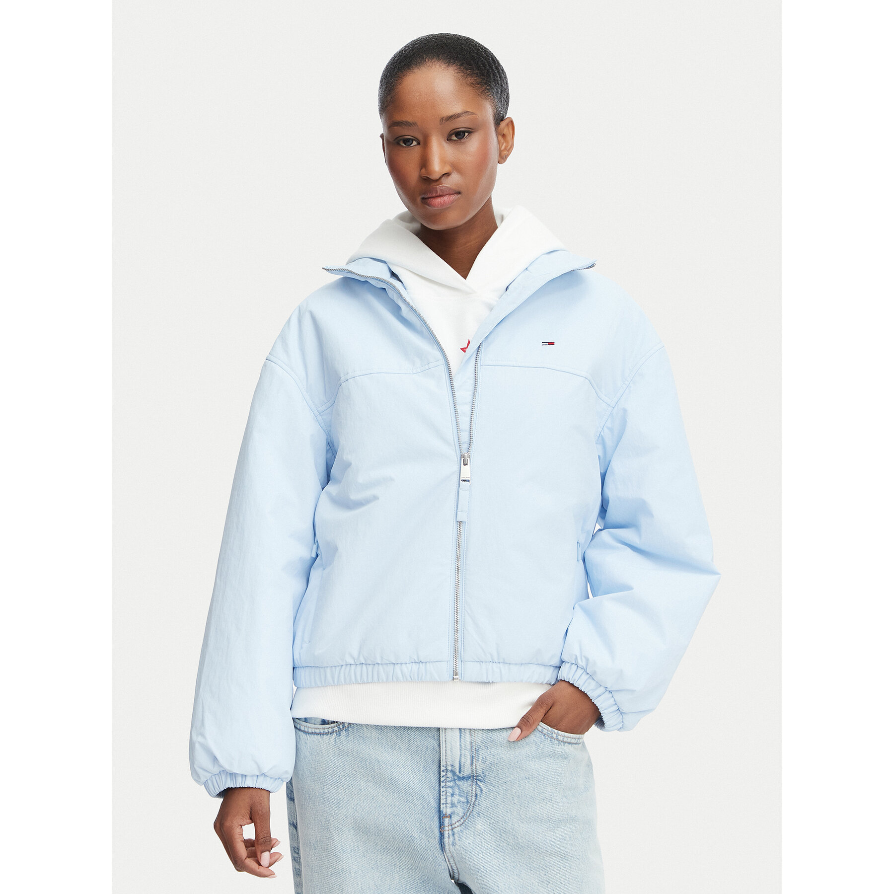 Tommy Jeans Kurtka przejściowa DW0DW22908 Niebieski jasny Regular Fit