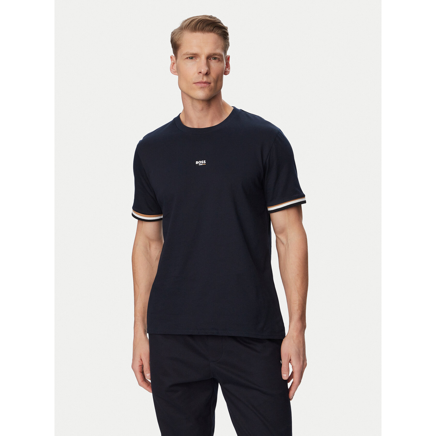 BOSS T-Shirt Iconic 50557198 Granatowy Regular Fit
