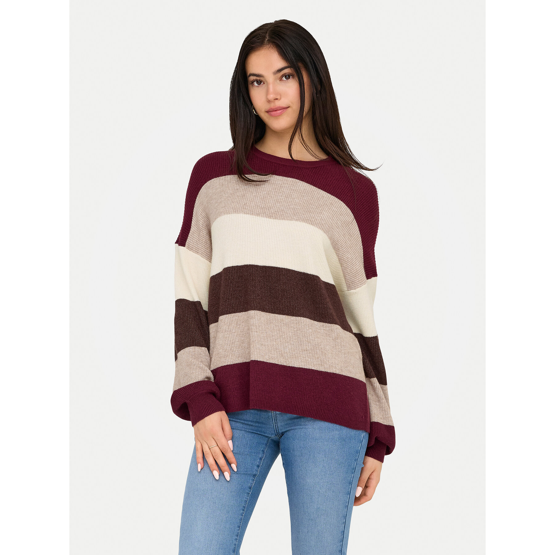 ONLY Sweter Atia 15220044 Fioletowy Regular Fit