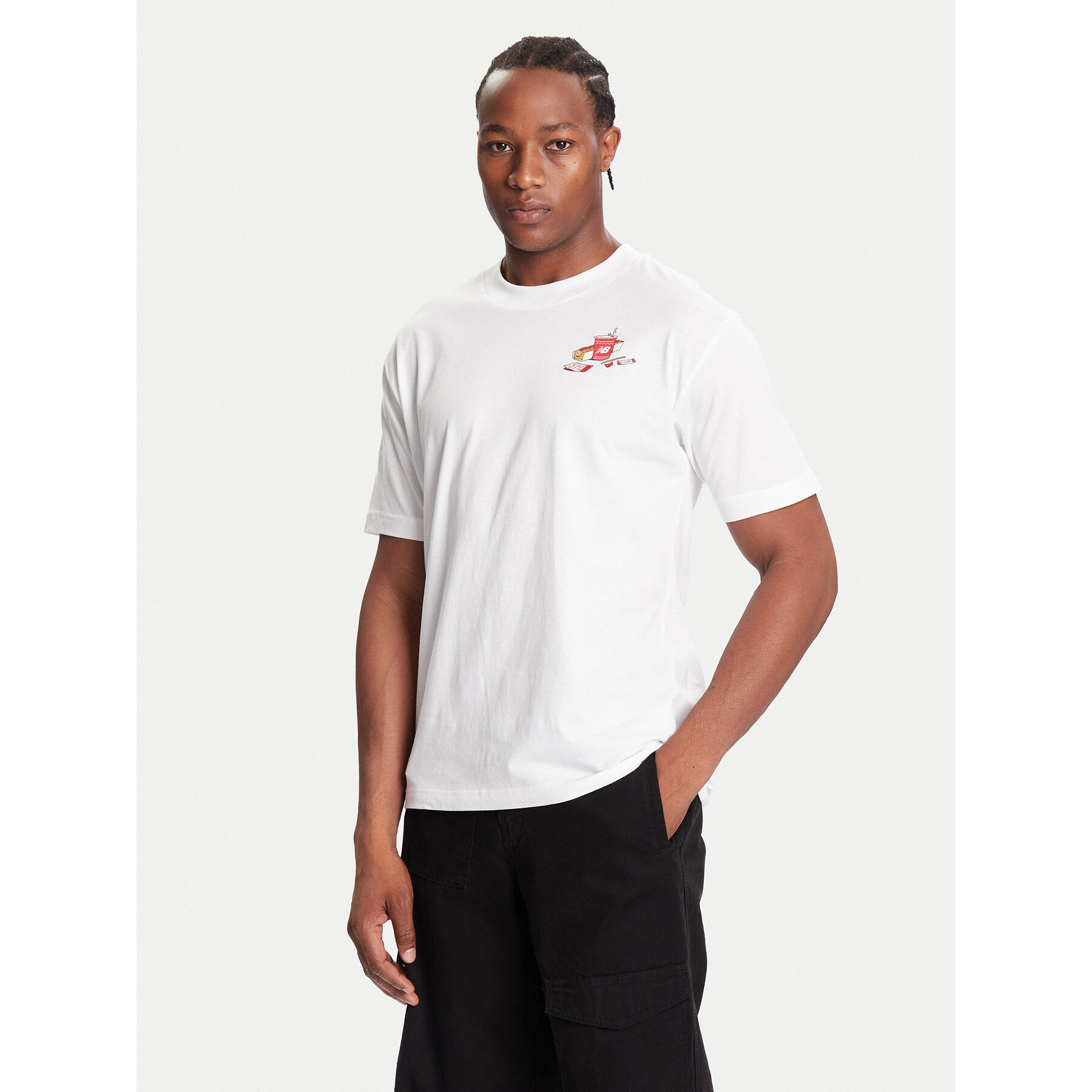 New Balance T-Shirt MT53931 Biały Regular Fit