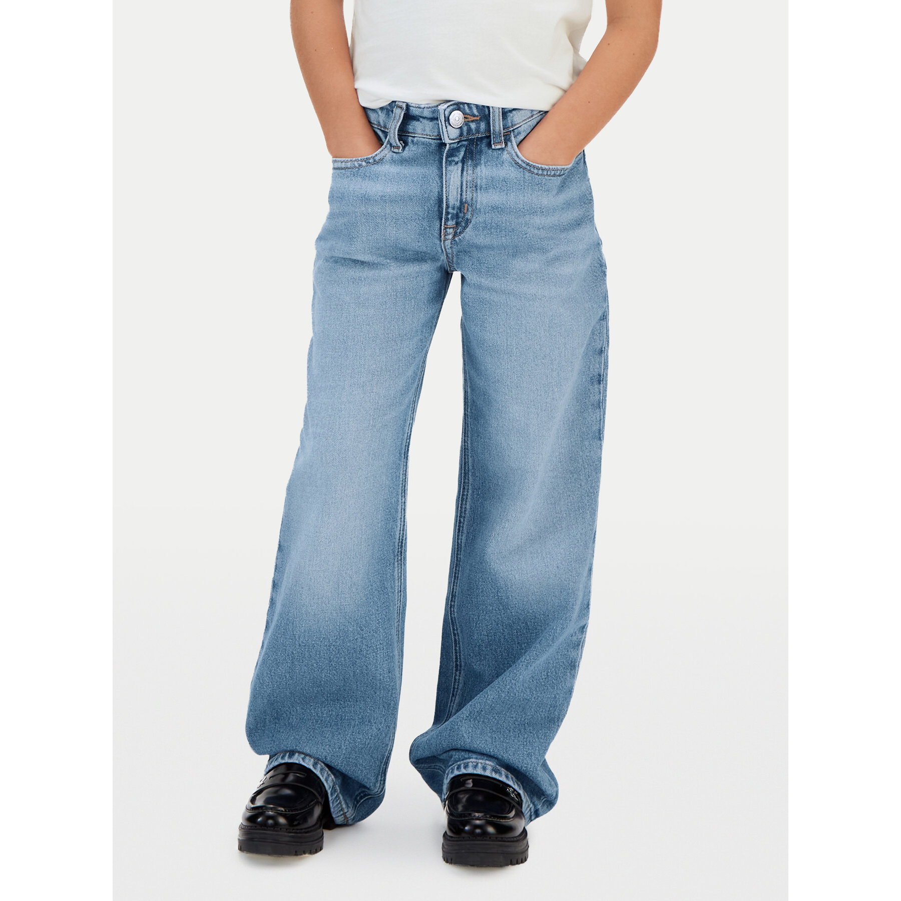 Calvin Klein Jeans Jeansy IG0IG03053 Niebieski Wide Leg