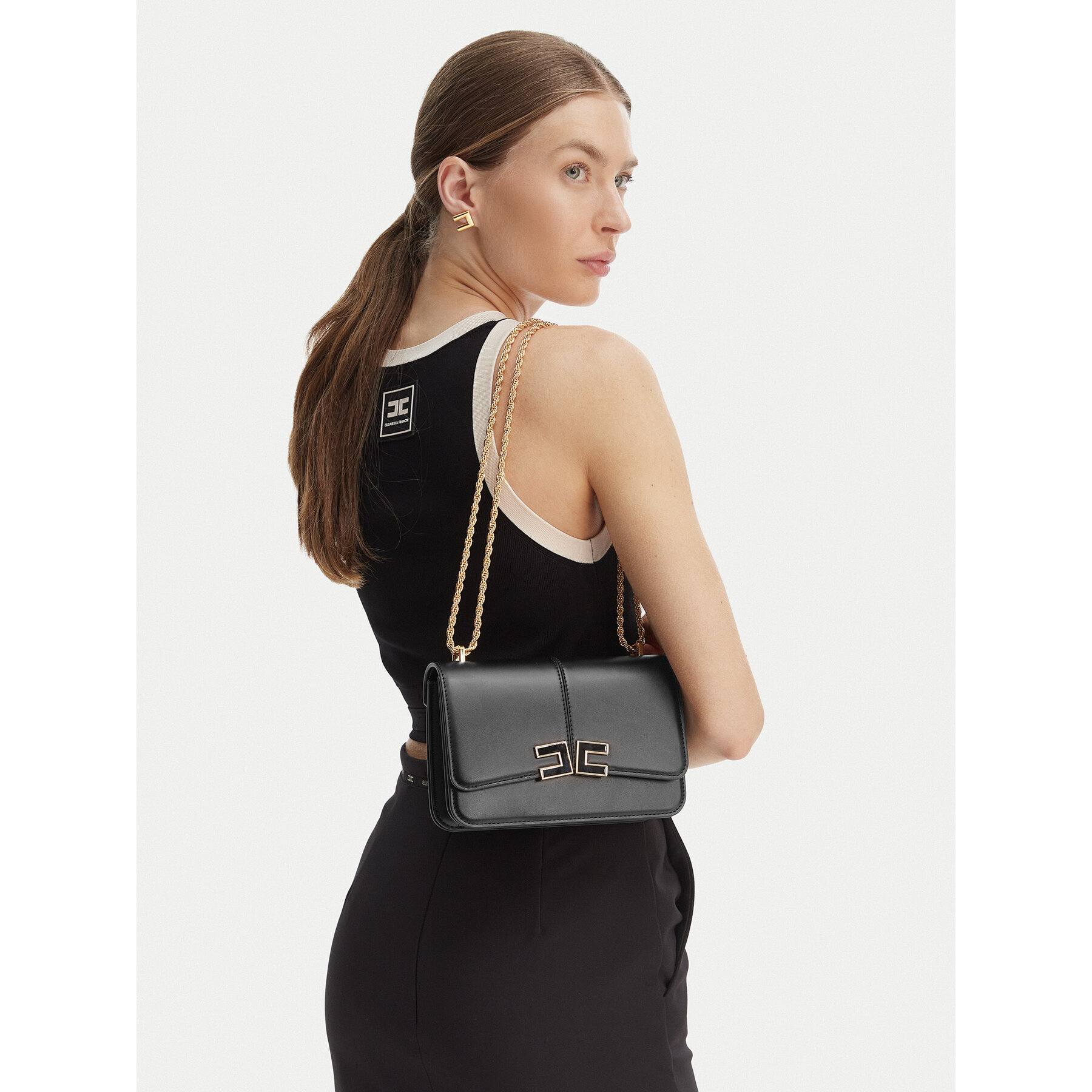 Elisabetta Franchi Torebka BS-91A-61E2-V390 Czarny