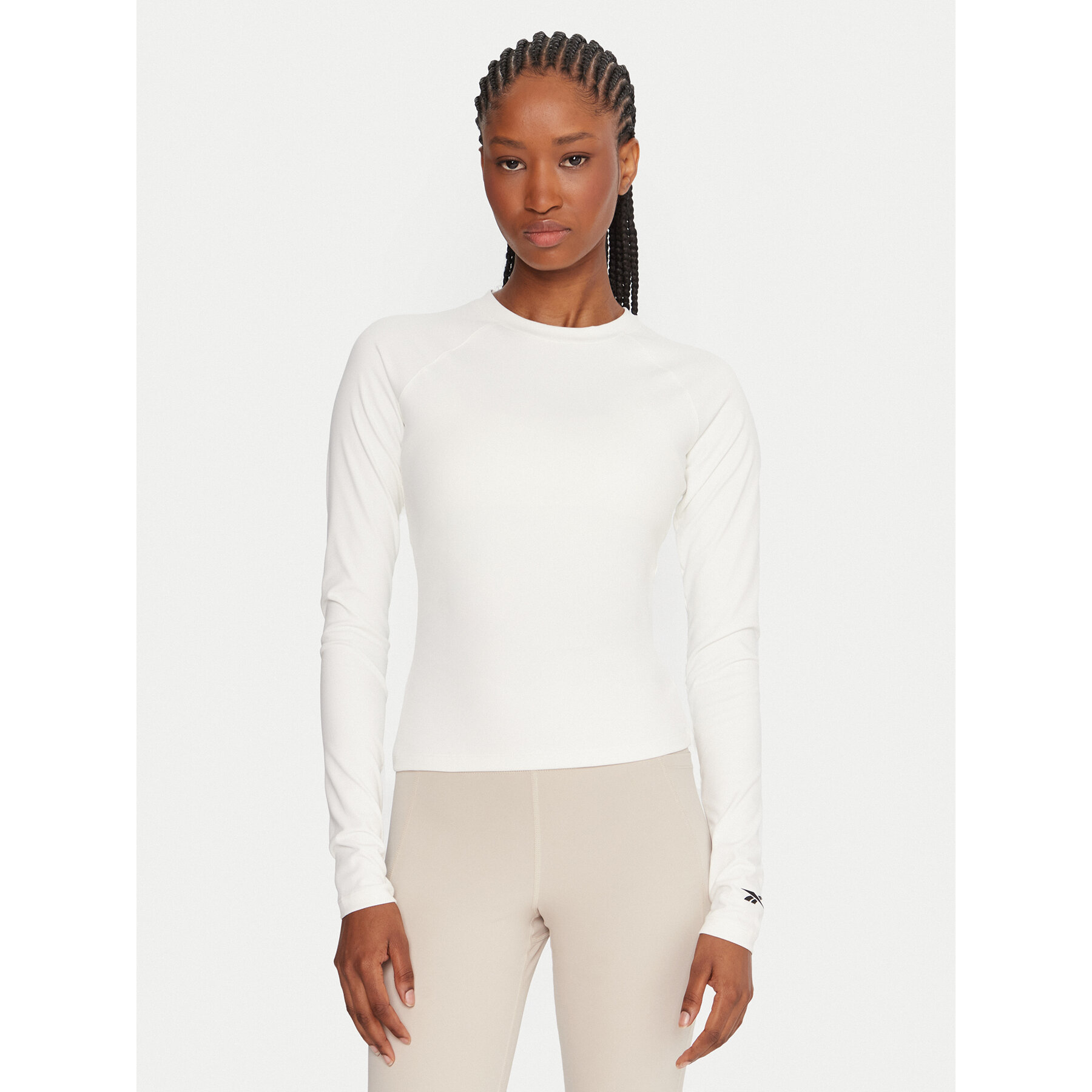 Reebok Koszulka techniczna Reebok X Ewa Chodakowska RK25316CCW Écru Slim Fit