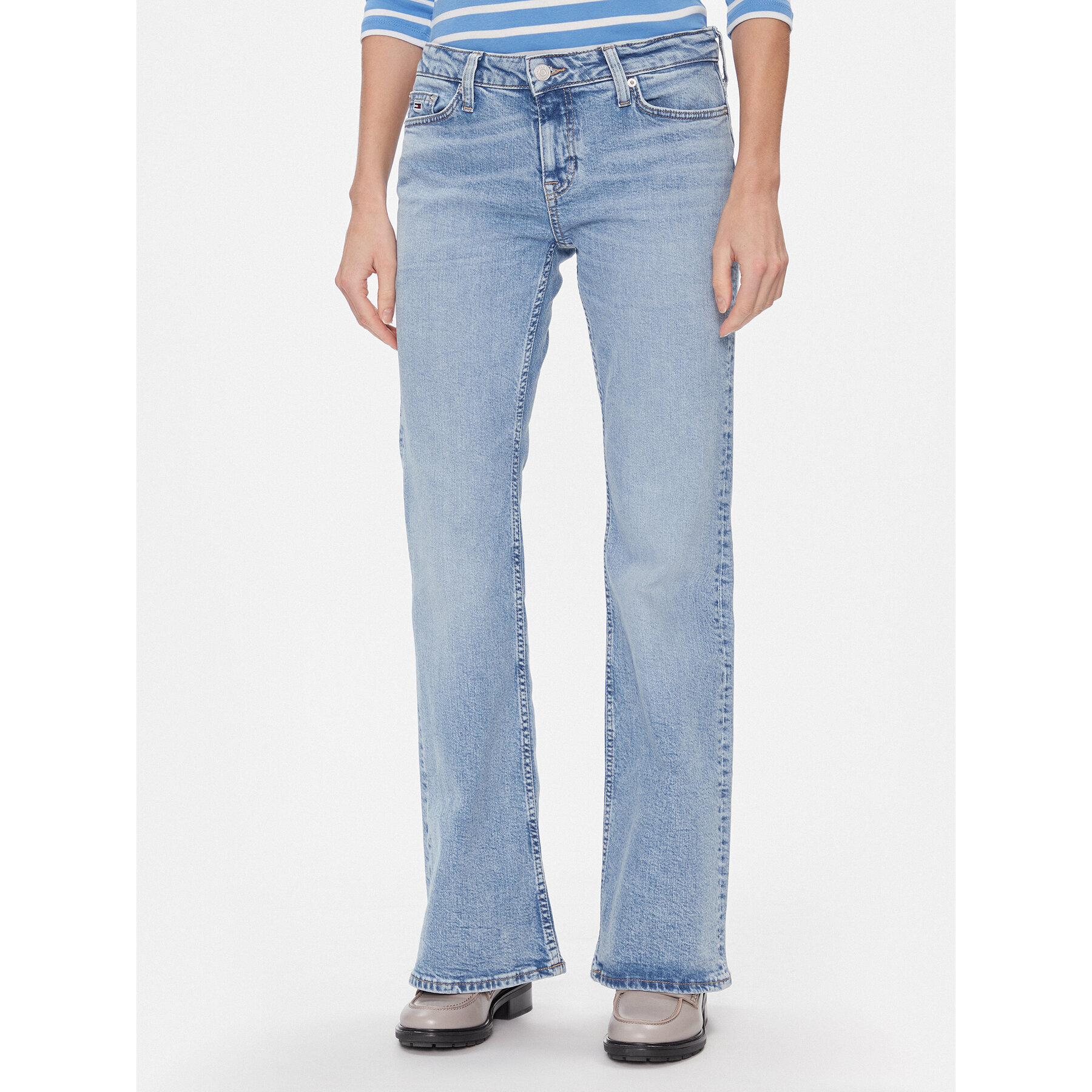 Tommy Jeans Jeansy Sophie DW0DW17200 Niebieski Flare Fit