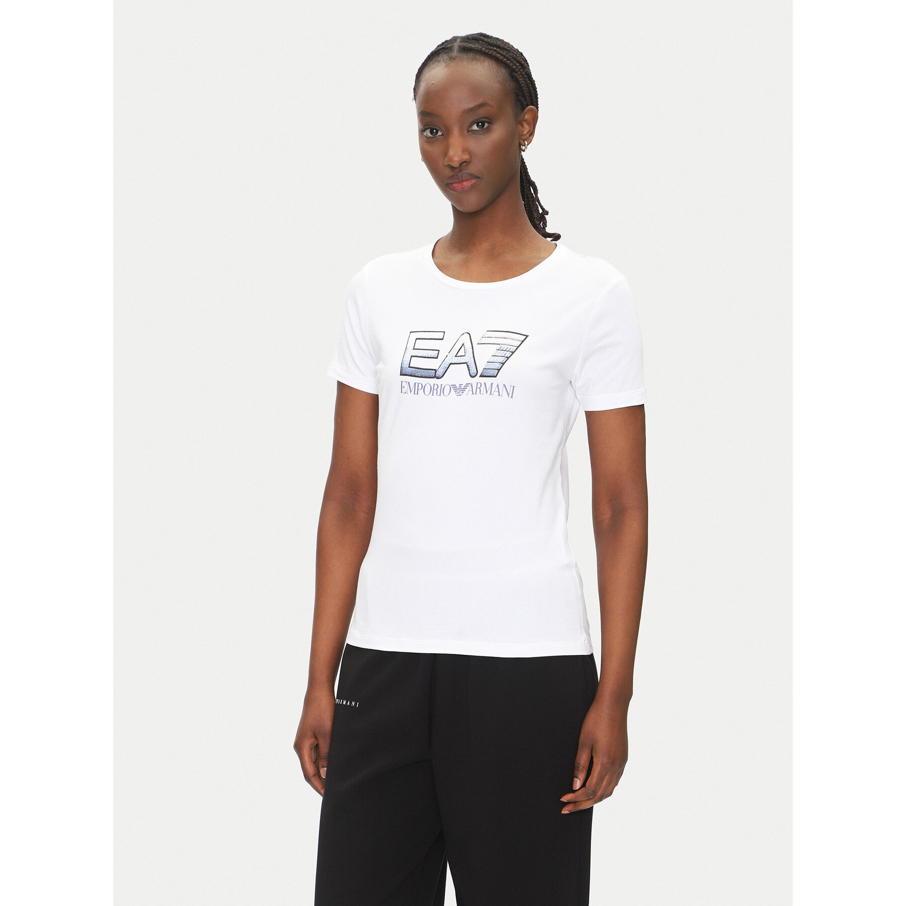 EA7 Emporio Armani T-Shirt 7W000183 AF10373 U0002 Biały Regular Fit
