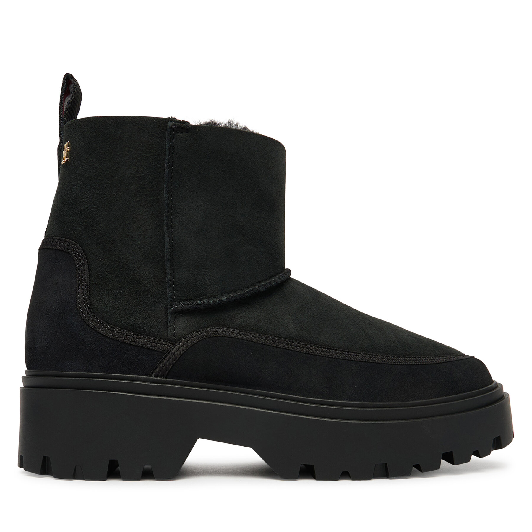 Tommy Hilfiger Śniegowce Real Shearling Pullon FW0FW08997 Czarny