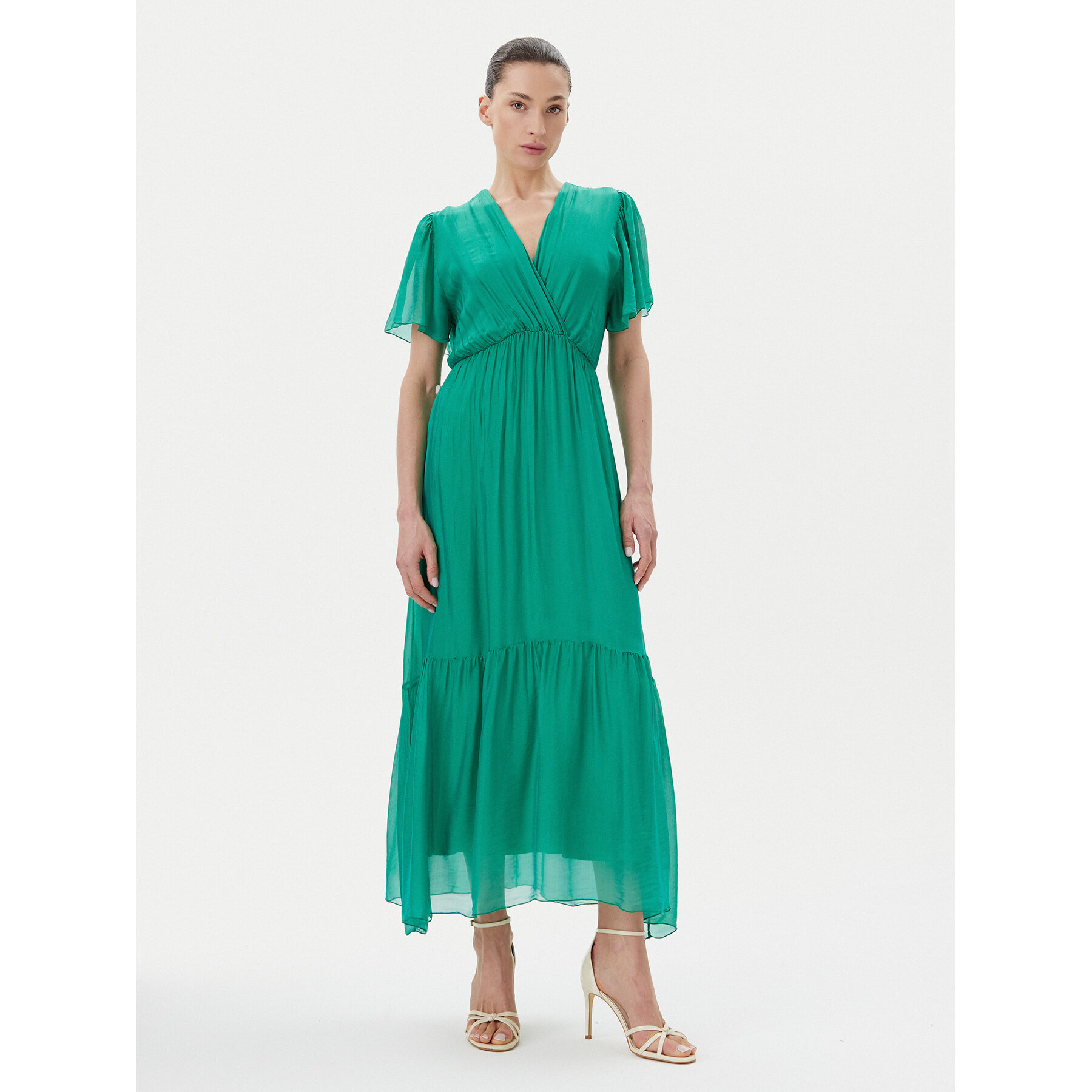 Haveone Sukienka letnia AFF-N006 Zielony Loose Fit