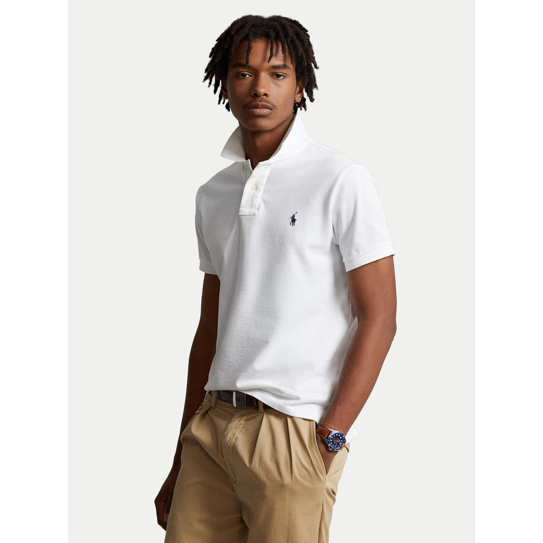 Polo Ralph Lauren Polo Core Replen 710666998 Biały Custom Slim Fit