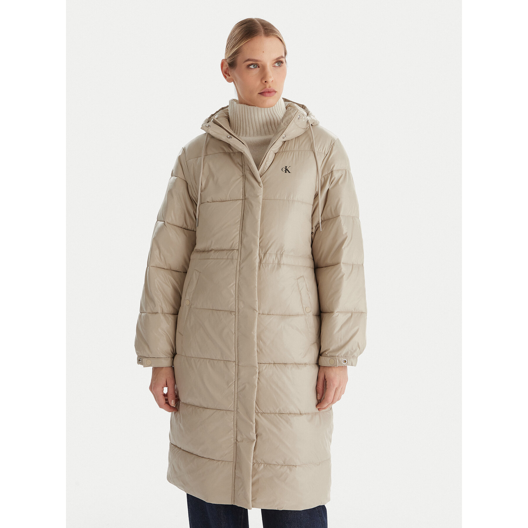 Calvin Klein Jeans Kurtka zimowa LV047D506G Beżowy Relaxed Fit