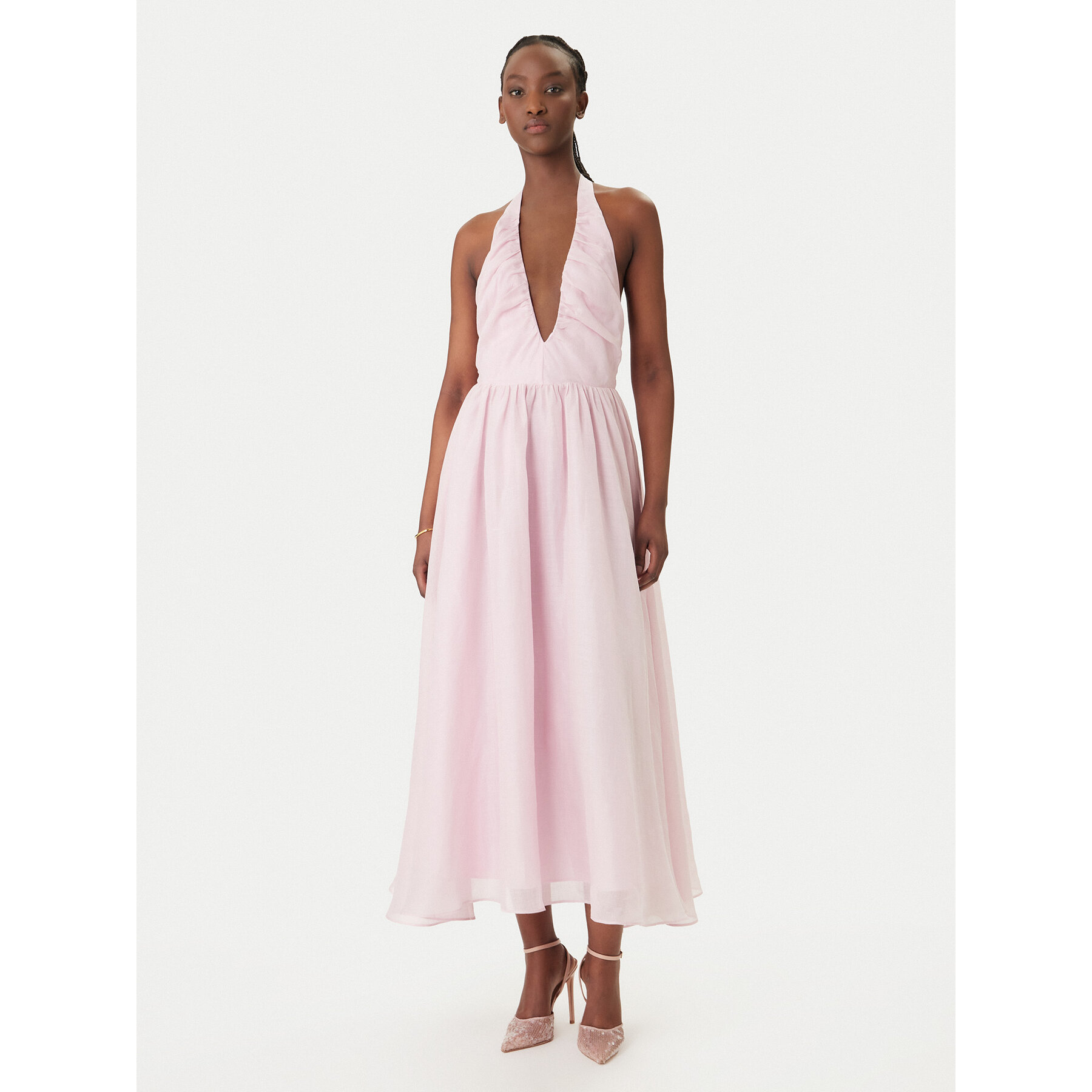 Bardot Sukienka koktajlowa Dorota Halter Neck 60206DB Różowy Regular Fit