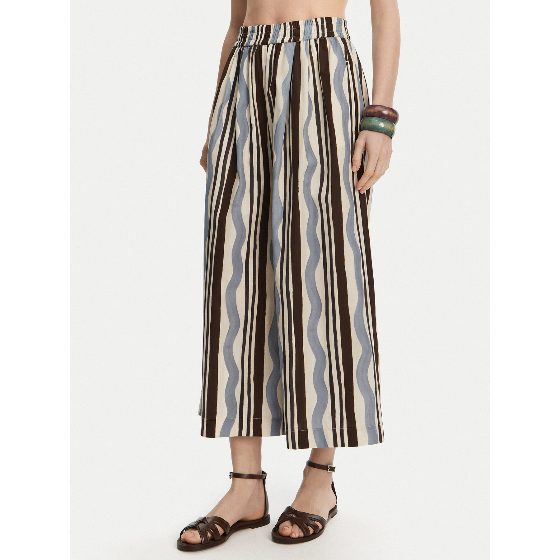 Weekend Max Mara Kuloty Virgin 2515131102 Błękitny Relaxed Fit