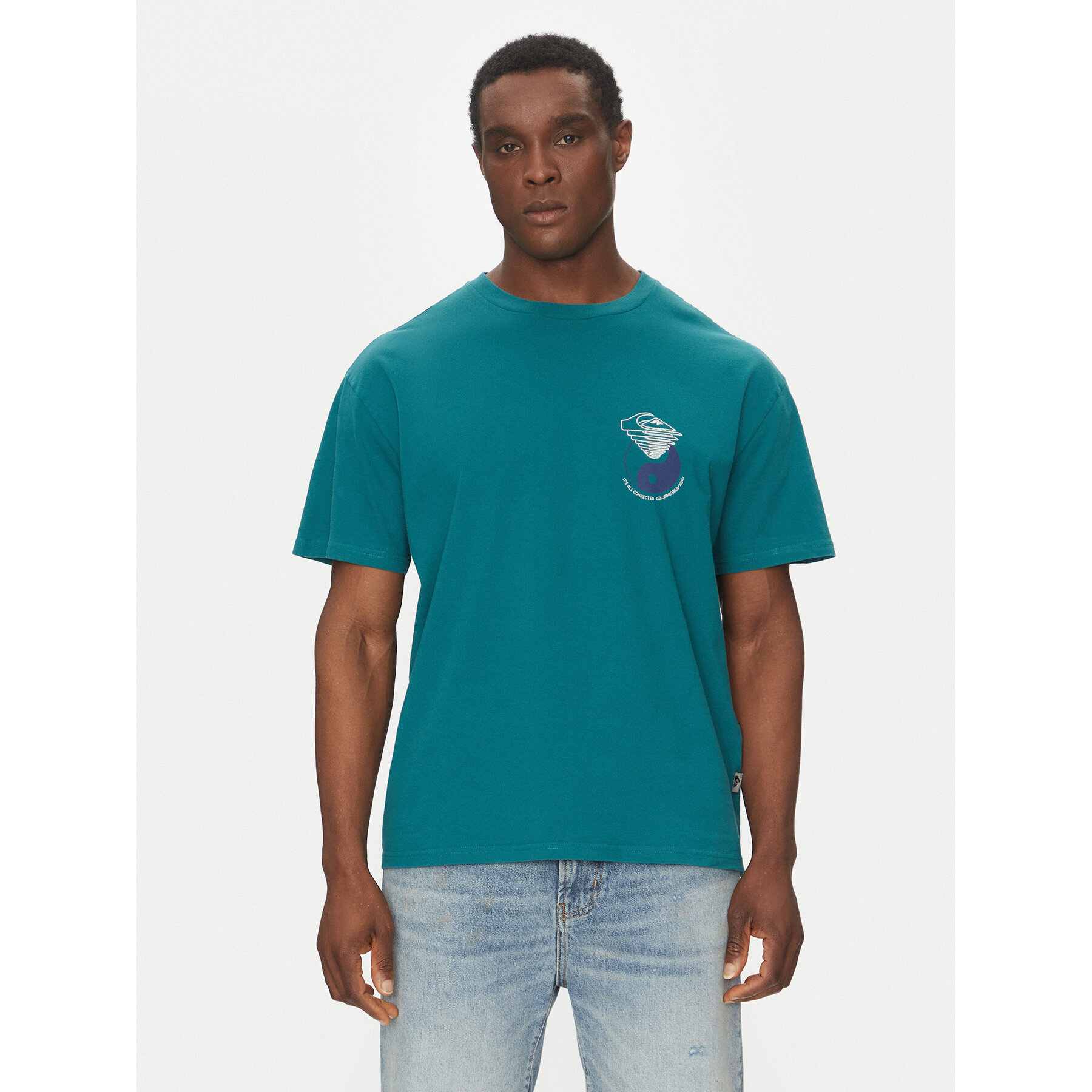 Quiksilver T-Shirt EQYZT08033 Zielony Regular Fit
