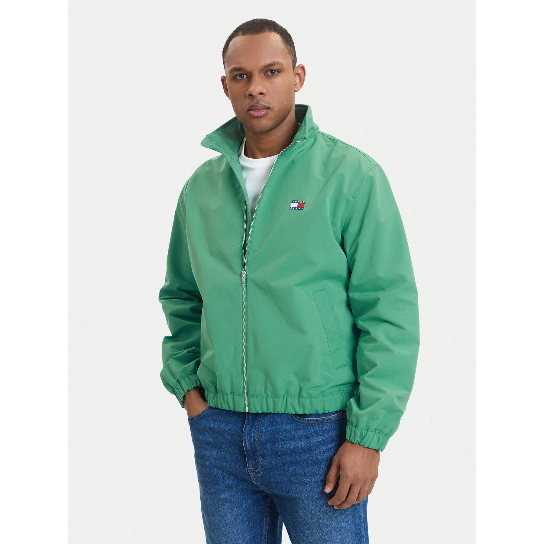Tommy Jeans Kurtka przejściowa Essential DM0DM22720 Zielony Regular Fit