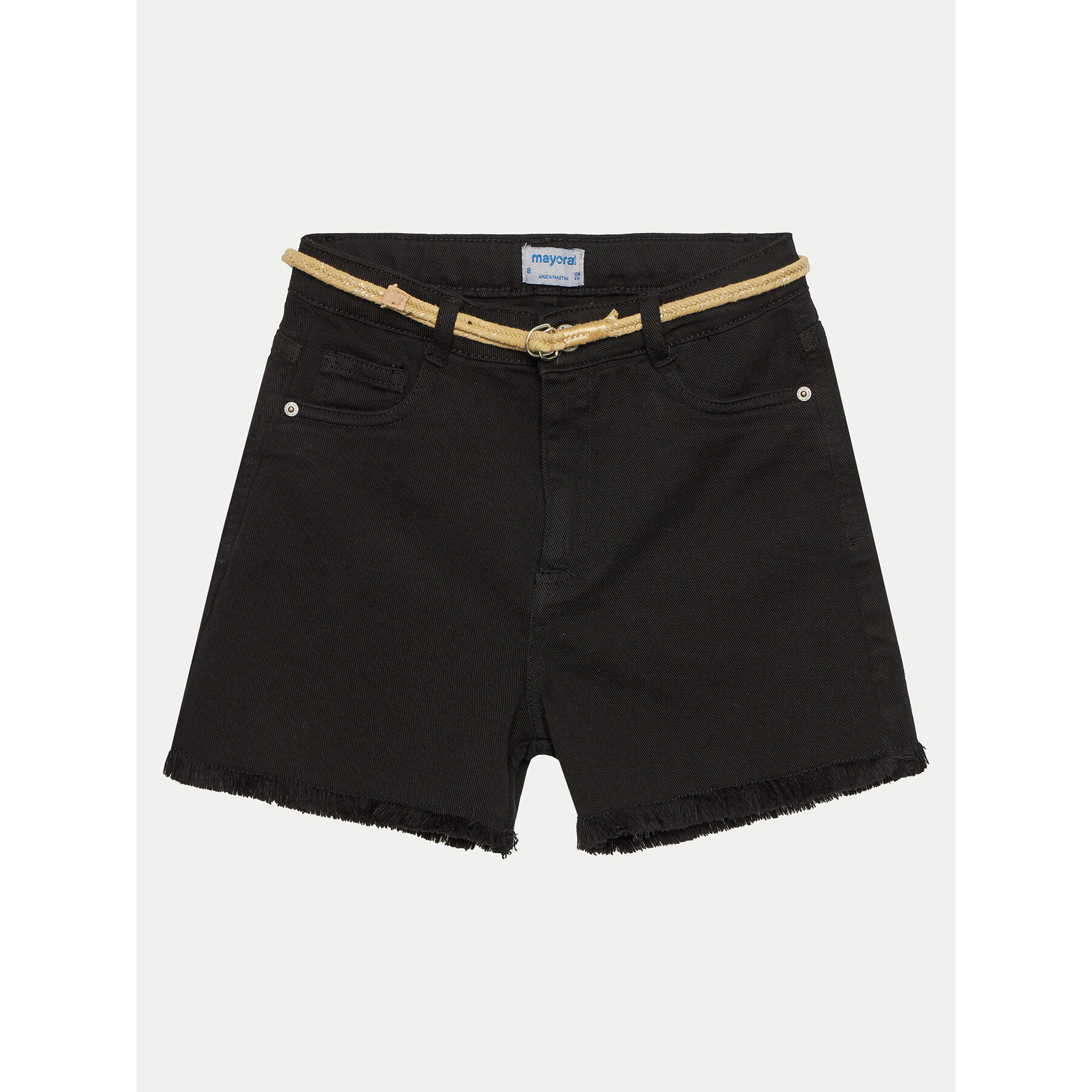 Mayoral Szorty jeansowe 275 Czarny Regular Fit