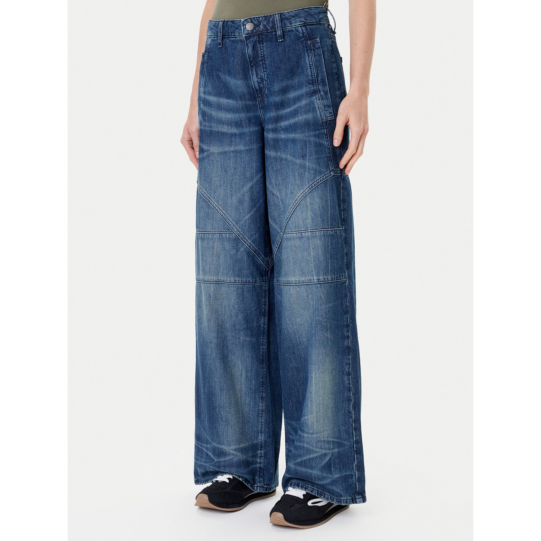 Guess Jeansy W5YA2F D5R0D Niebieski Baggy Fit