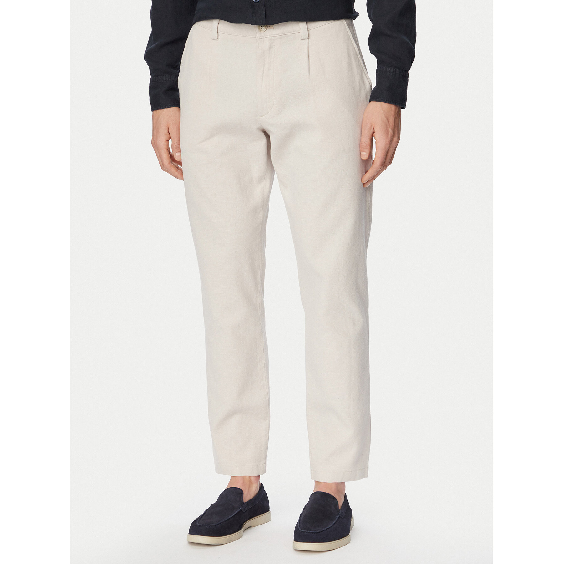 BOSS Chinosy 50559158 Beżowy jasny Tapered Fit