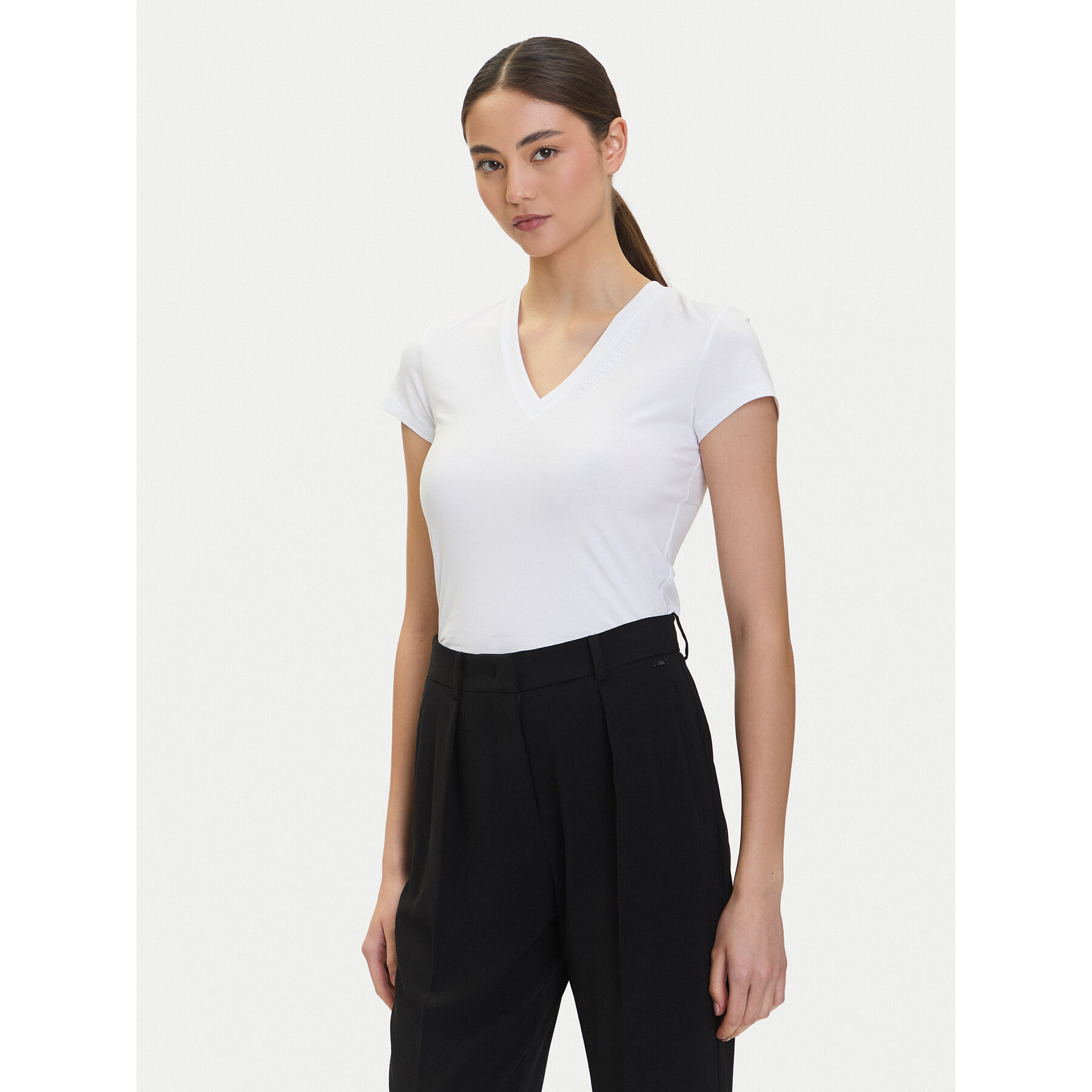 Armani Exchange T-Shirt XW001355 AF16294 U0002 Biały Regular Fit