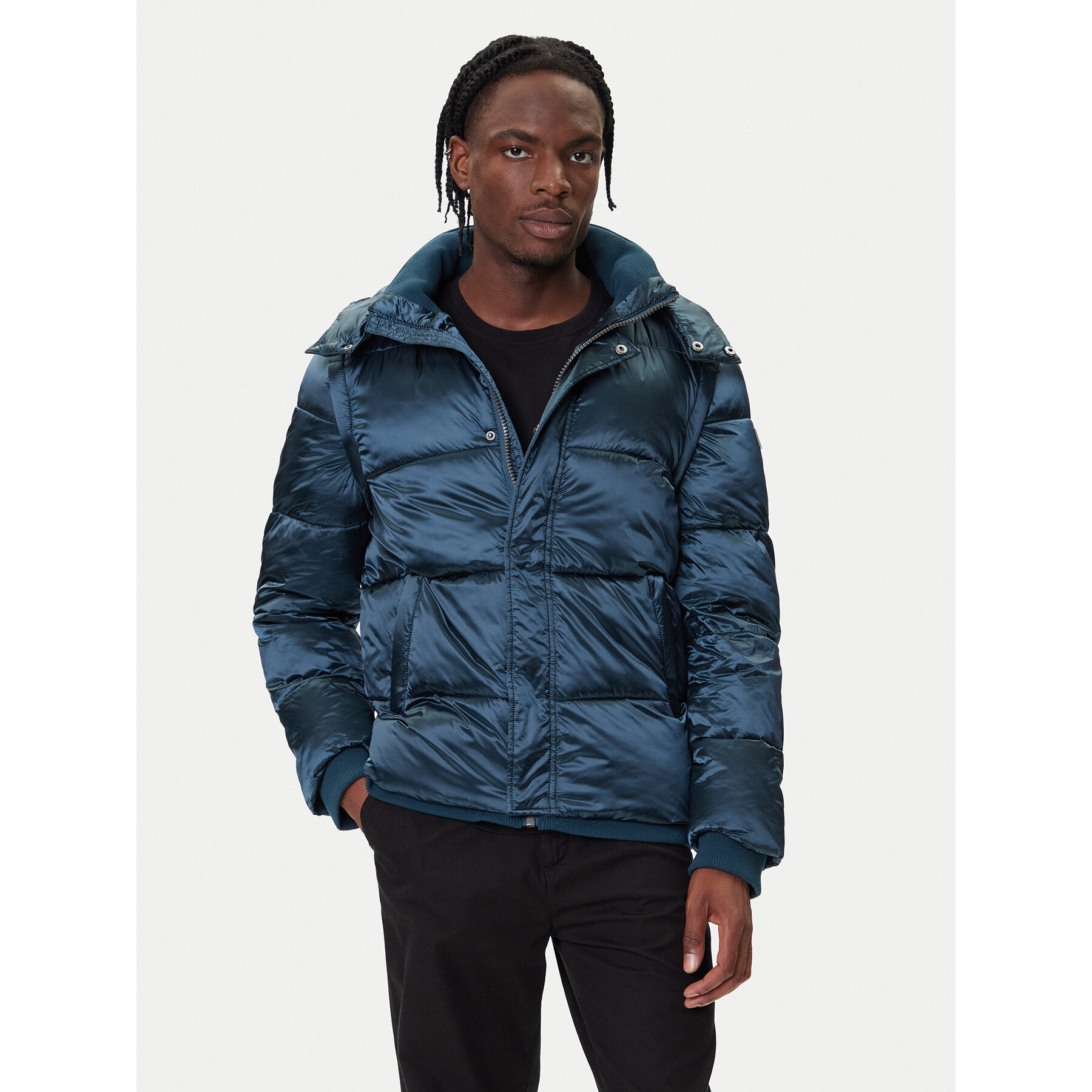 Guess Kurtka zimowa M5BL2L WGZF2 Niebieski Regular Fit