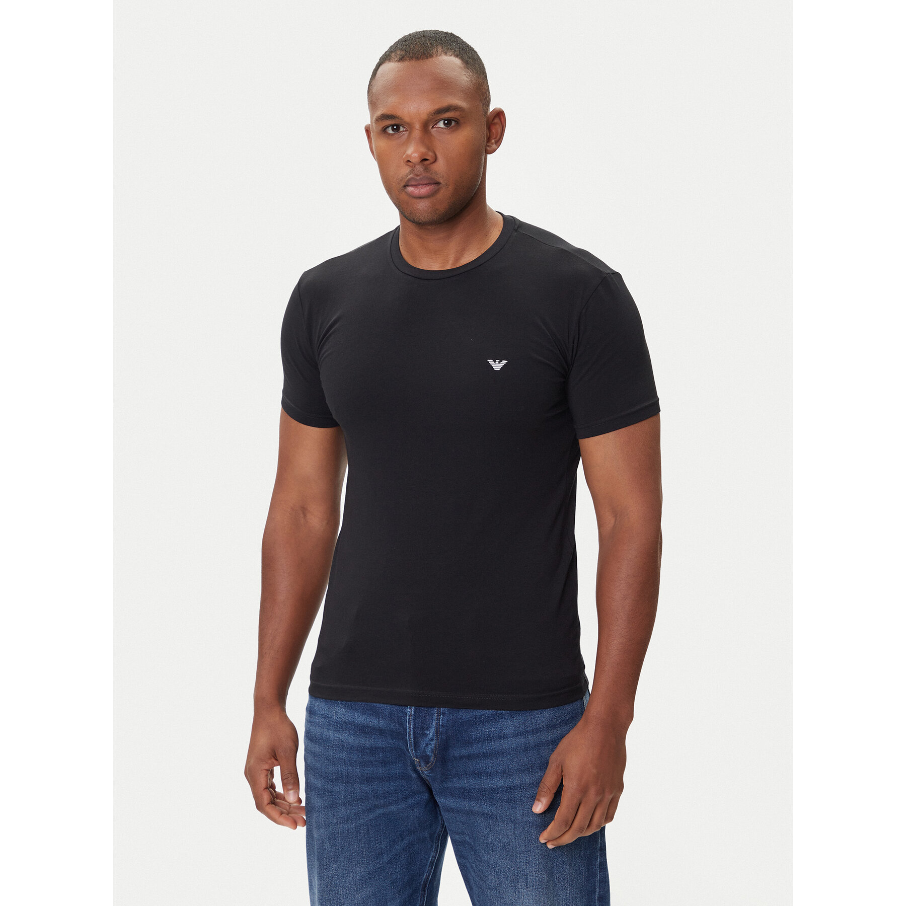 Emporio Armani Underwear T-Shirt EM000379 AF14133 UC001 Czarny Fitted Fit