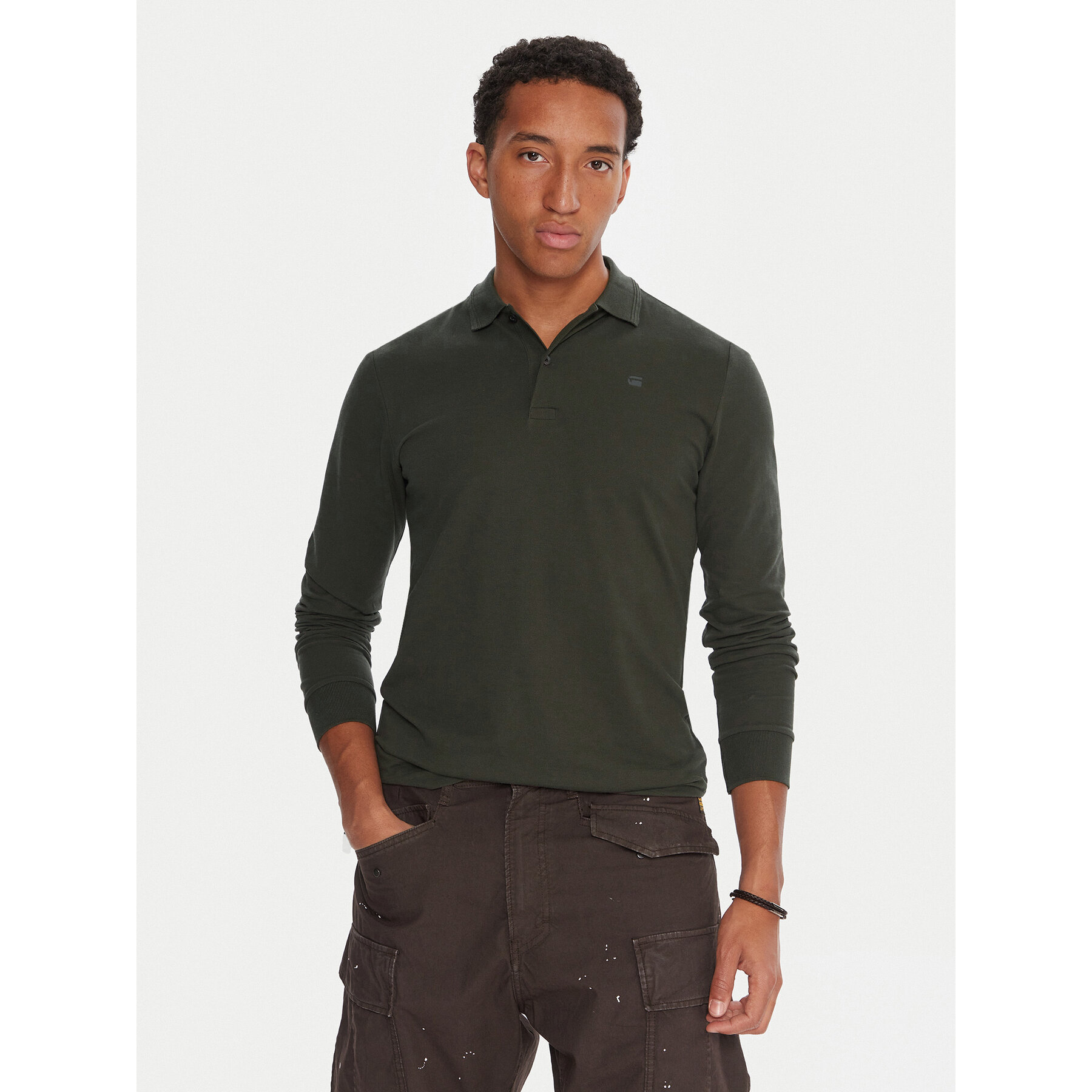 G-Star Raw Polo Dunda D27683-5864 Szary Slim Fit
