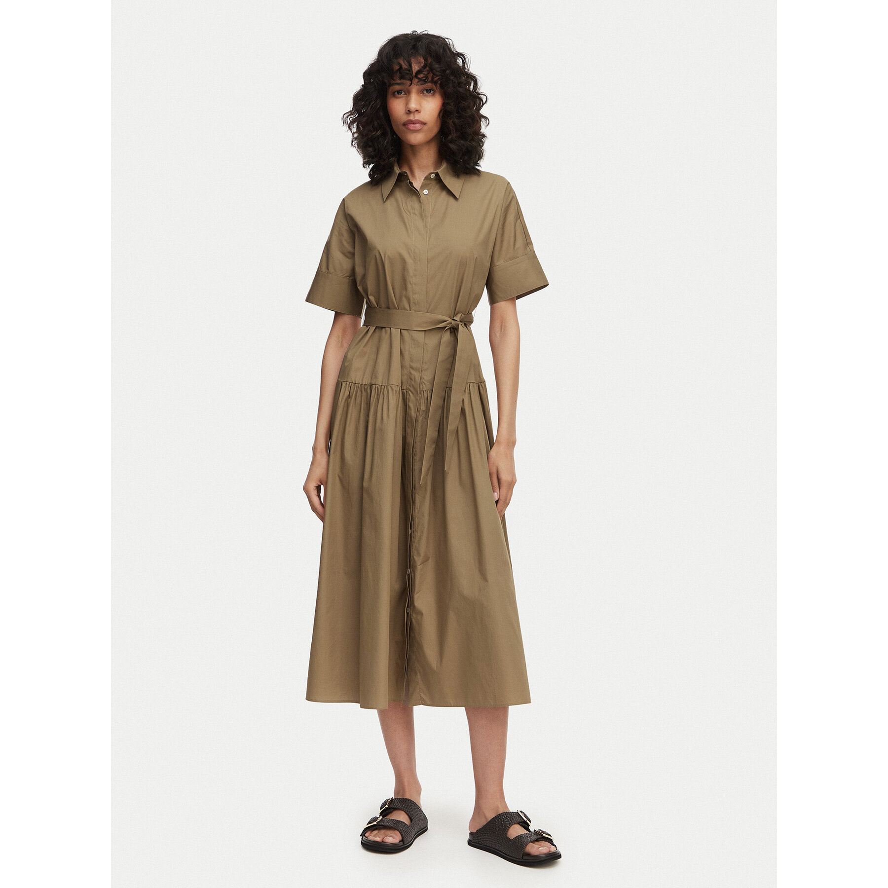 Marella Sukienka koszulowa Fauna 2615221172 Brązowy Regular Fit