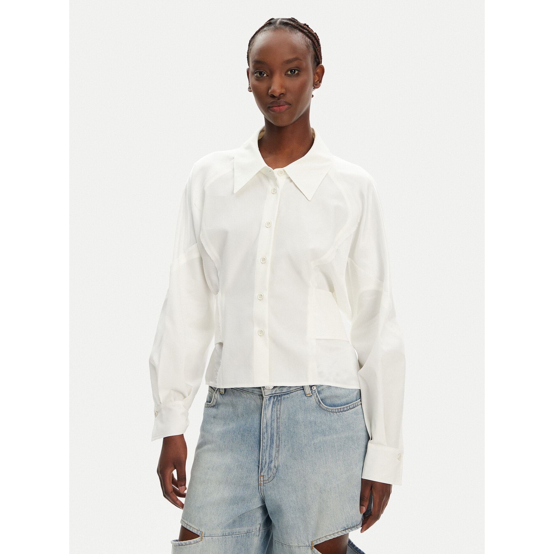 PINKO Koszula Controvento 104594 A2BT Biały Relaxed Fit