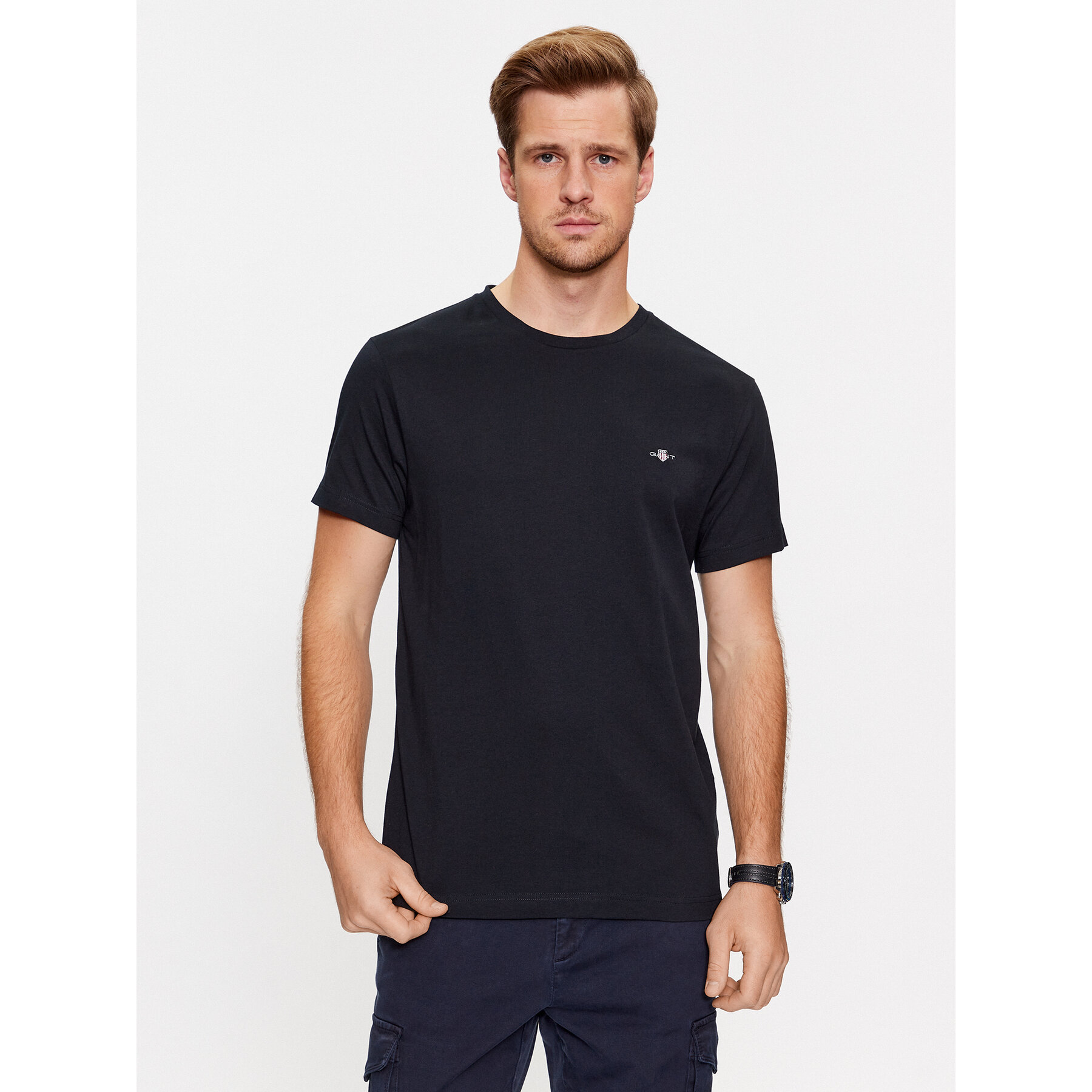Gant T-Shirt Shield 2003185 Czarny Slim Fit