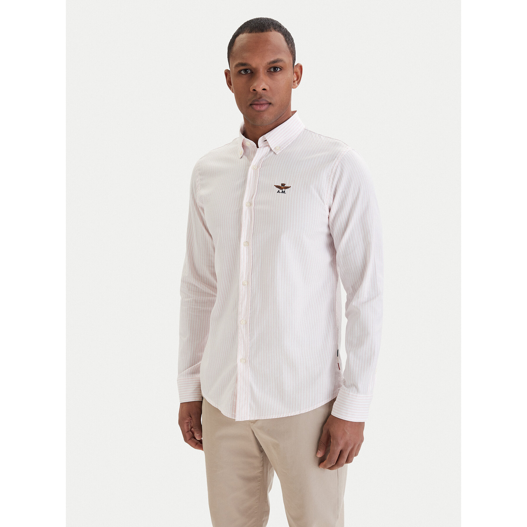 Aeronautica Militare Koszula 261CA1320UCT03532 Różowy Regular Fit