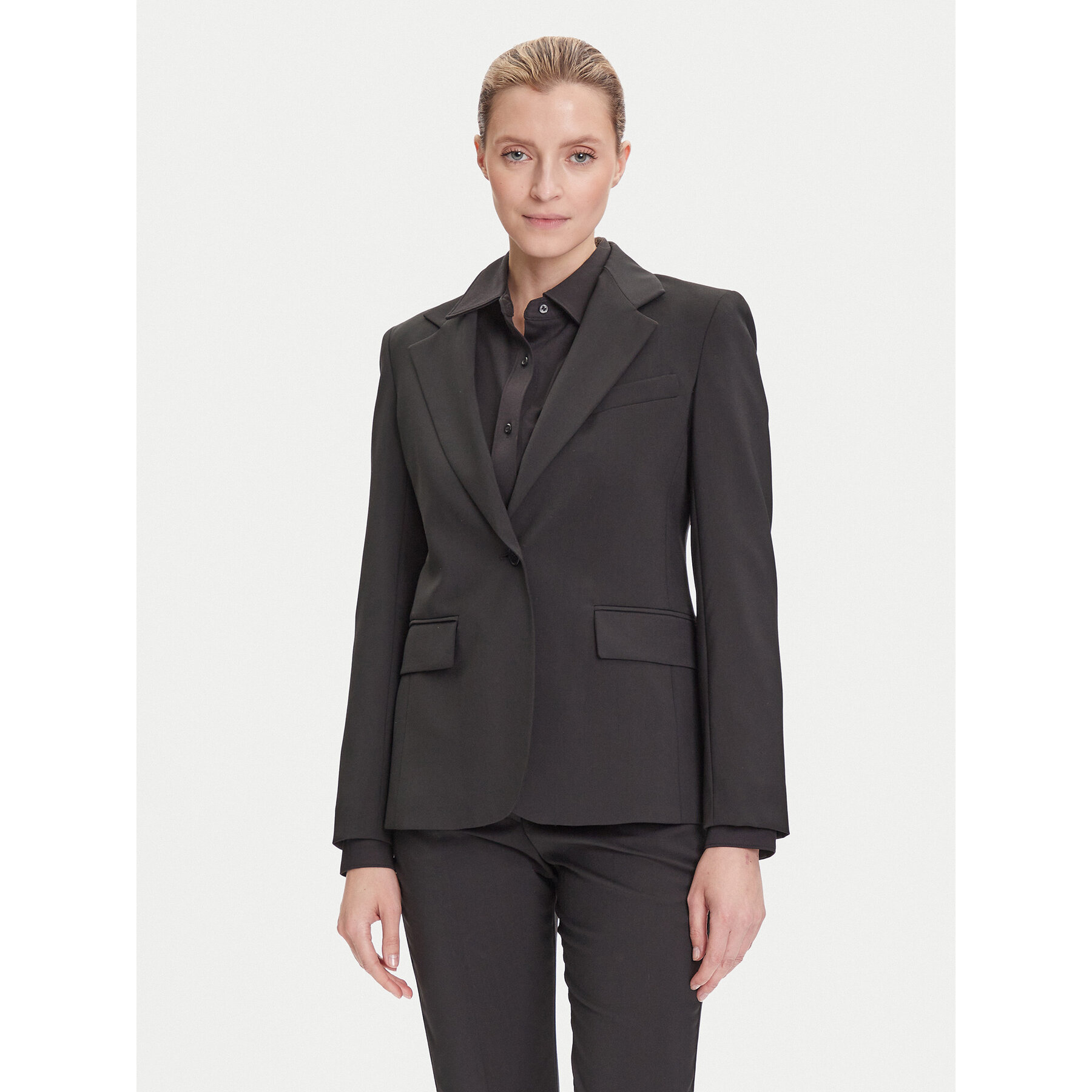 Weekend Max Mara Marynarka Lamine 2525046041 Czarny Regular Fit