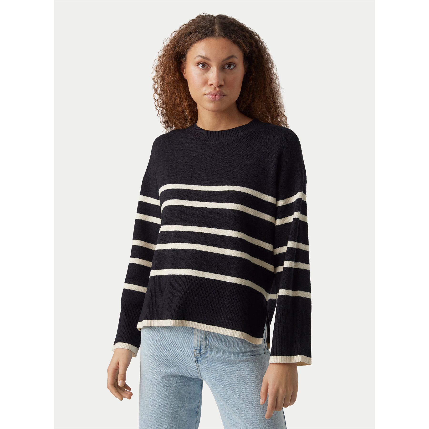Vero Moda Sweter Saba 10278319 Czarny Regular Fit