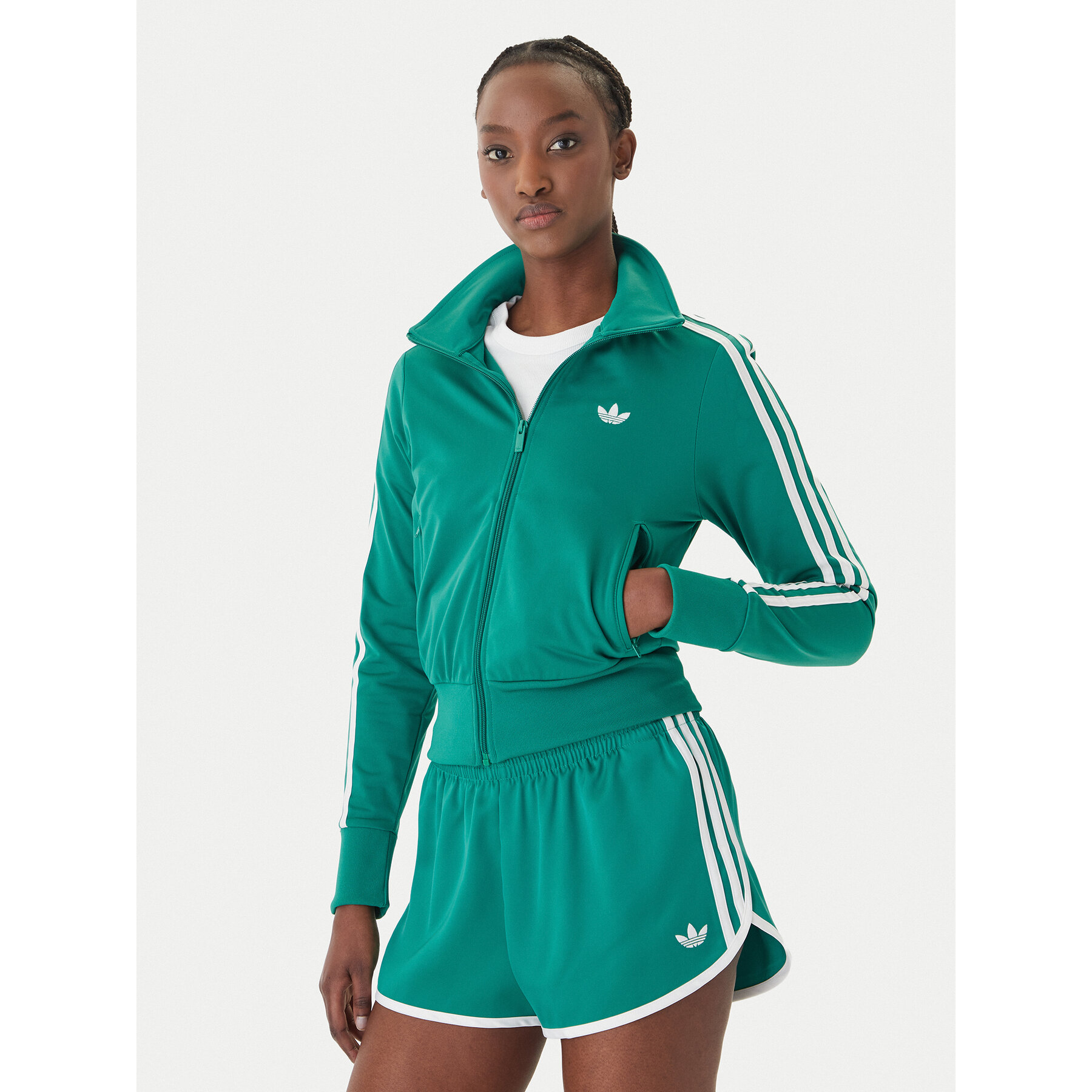 adidas Bluza Firebird Classic KD1333 Zielony Regular Fit
