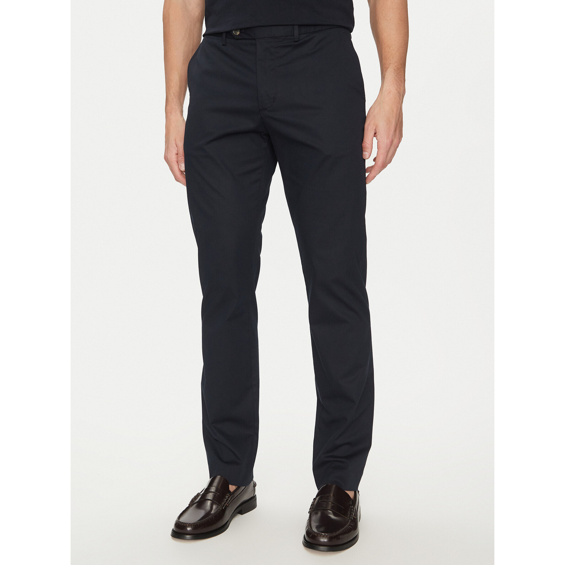 Tommy Hilfiger Chinosy Denton MW0MW38863 Granatowy Slim Fit