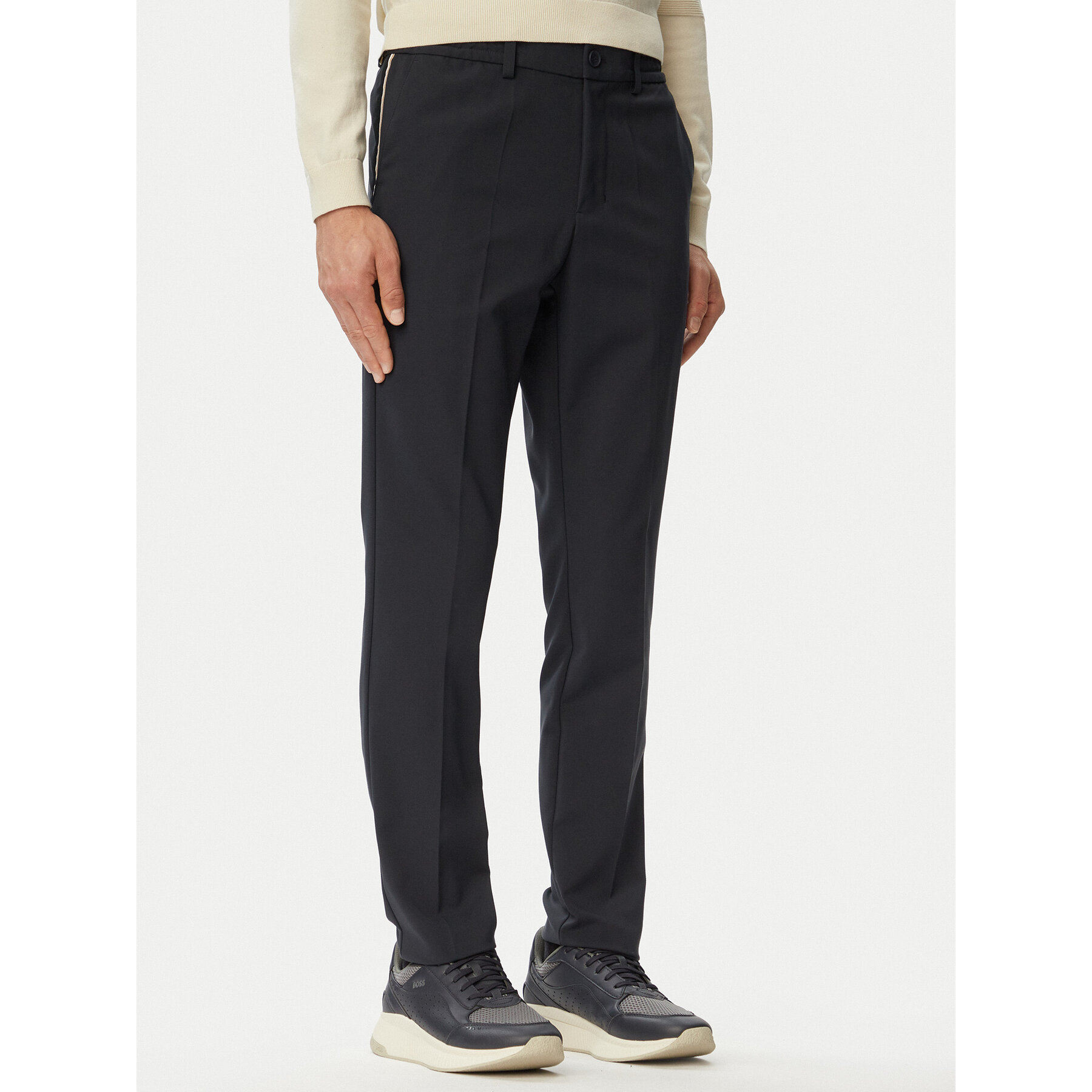 BOSS Chinosy Goc Swing 50564285 Granatowy Regular Fit