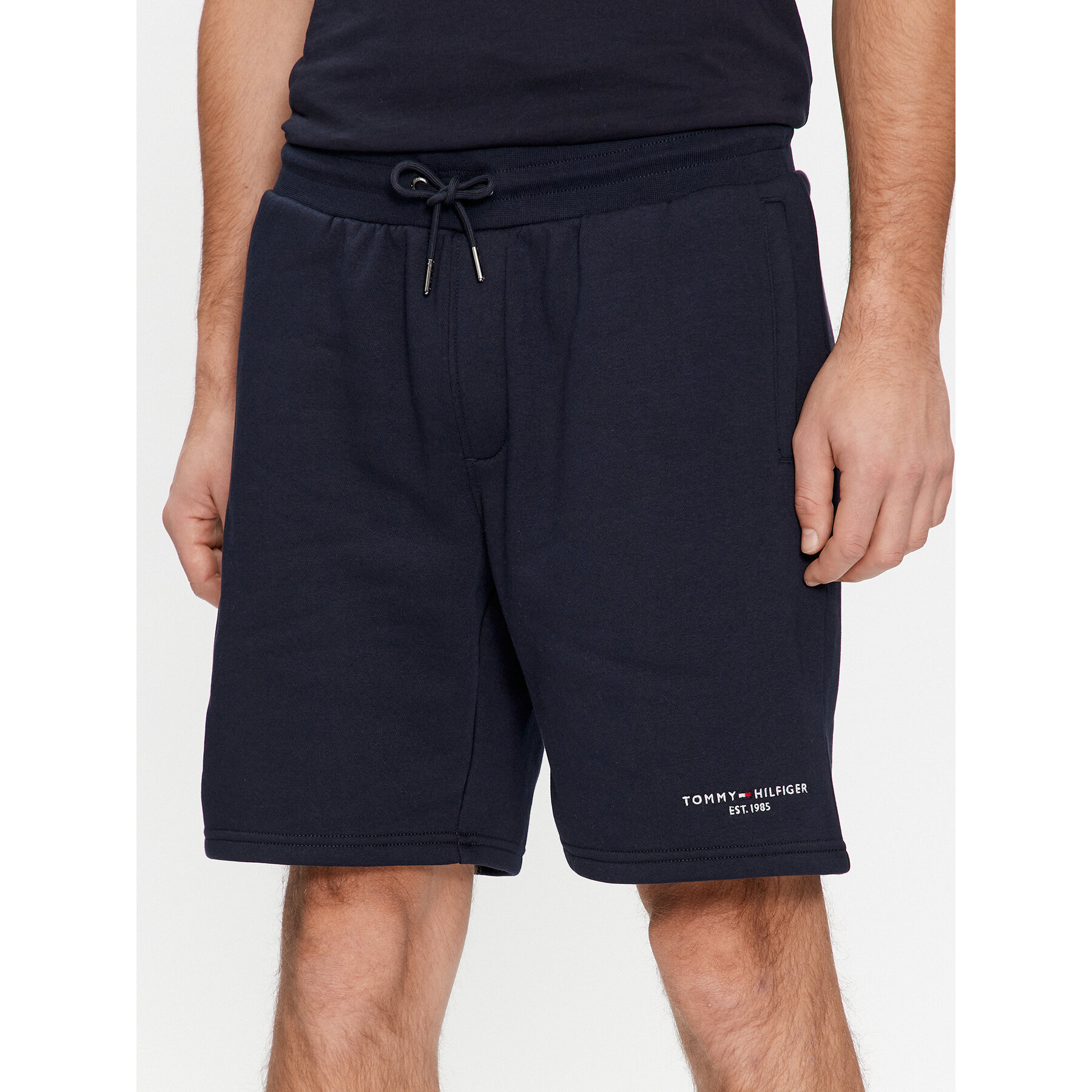 Tommy Hilfiger Szorty sportowe Logo MW0MW34201 Granatowy Regular Fit
