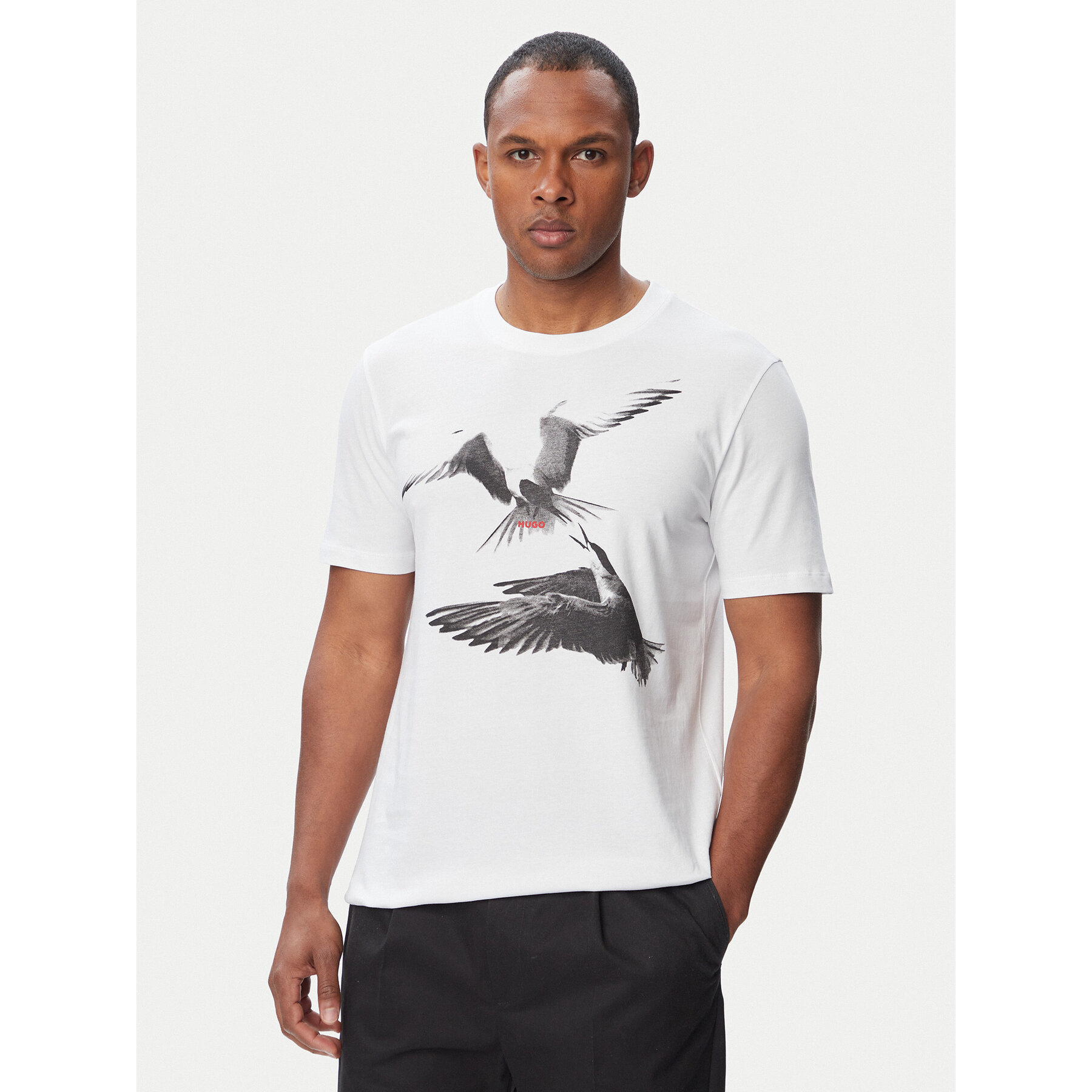 HUGO T-Shirt Dirunn 50564143 Biały Regular Fit