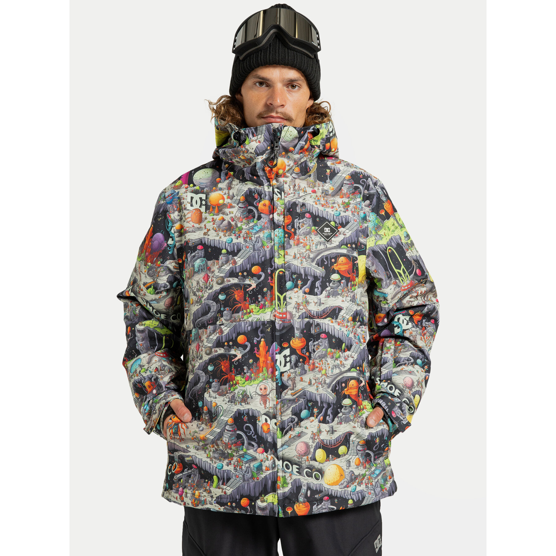 DC Shoes Kurtka narciarska Basic Print ADYTJ03097 Kolorowy Regular Fit