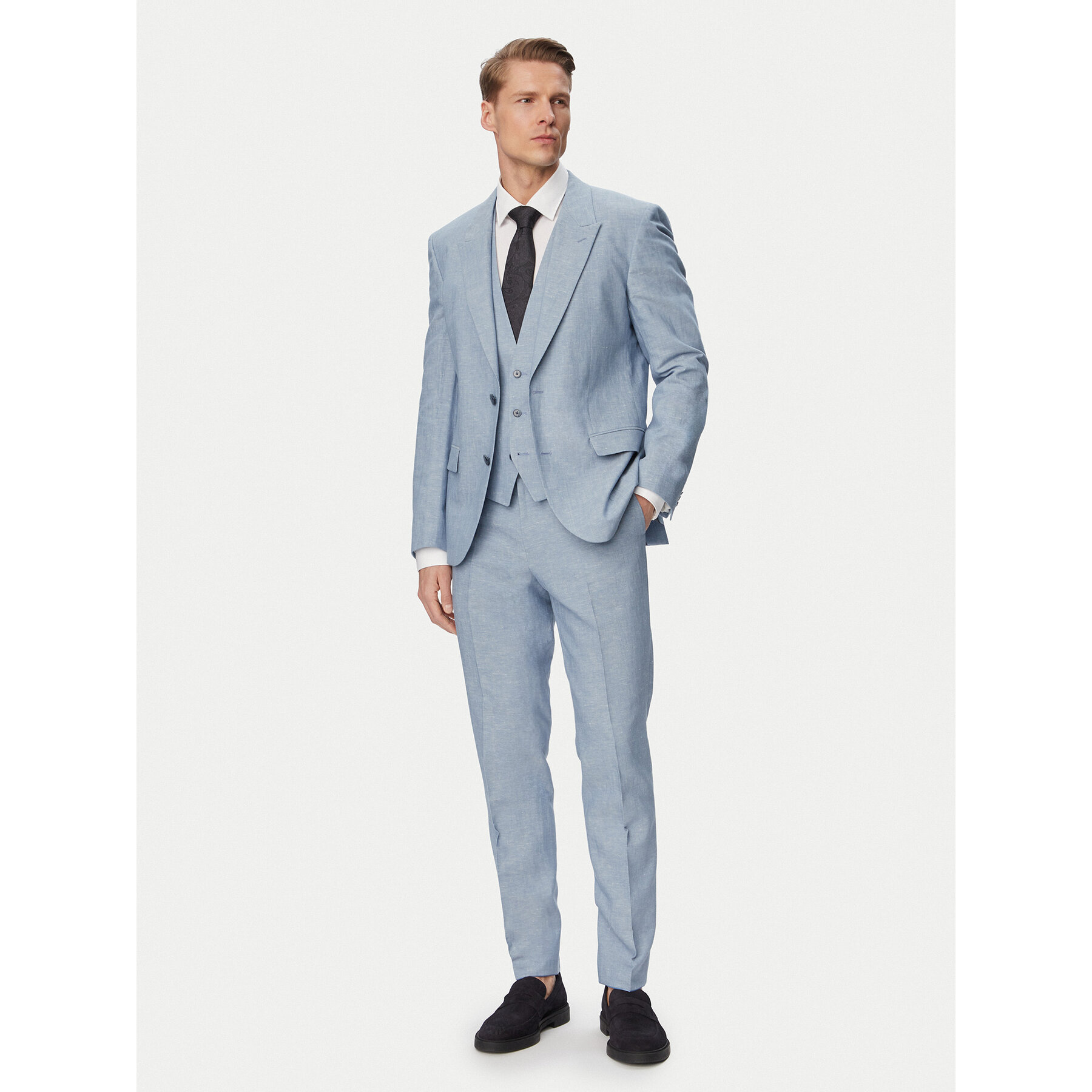 HUGO Garnitur Henry 50559672 Niebieski Slim Fit
