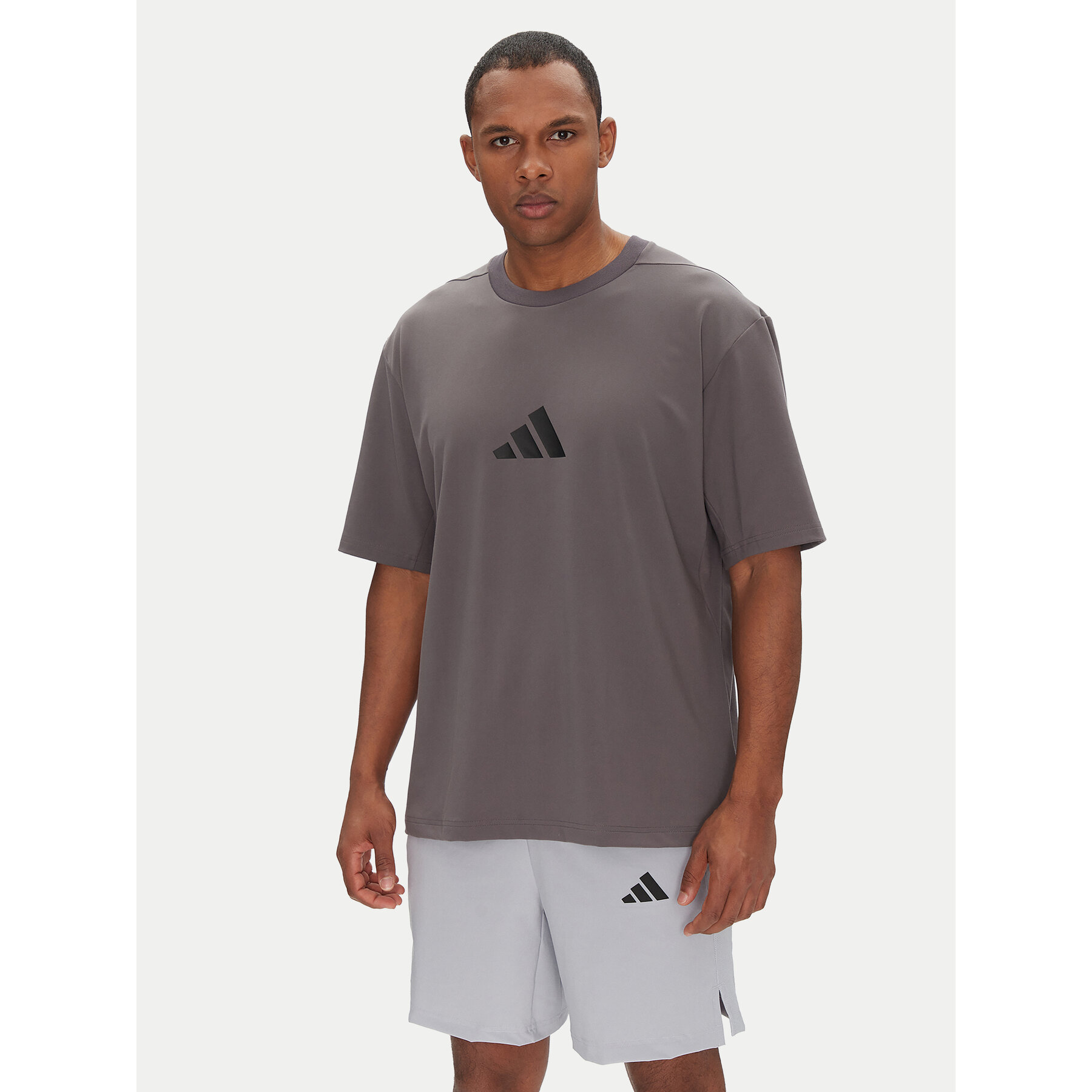 adidas T-Shirt Z.N.E. JC5483 Szary Loose Fit