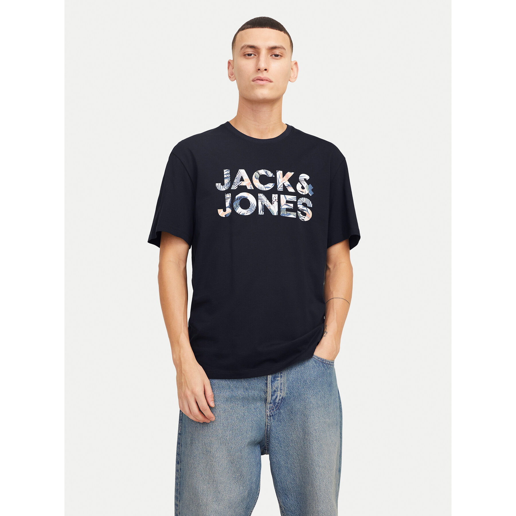 Jack & Jones T-Shirt Bryan 12268127 Granatowy Relaxed Fit