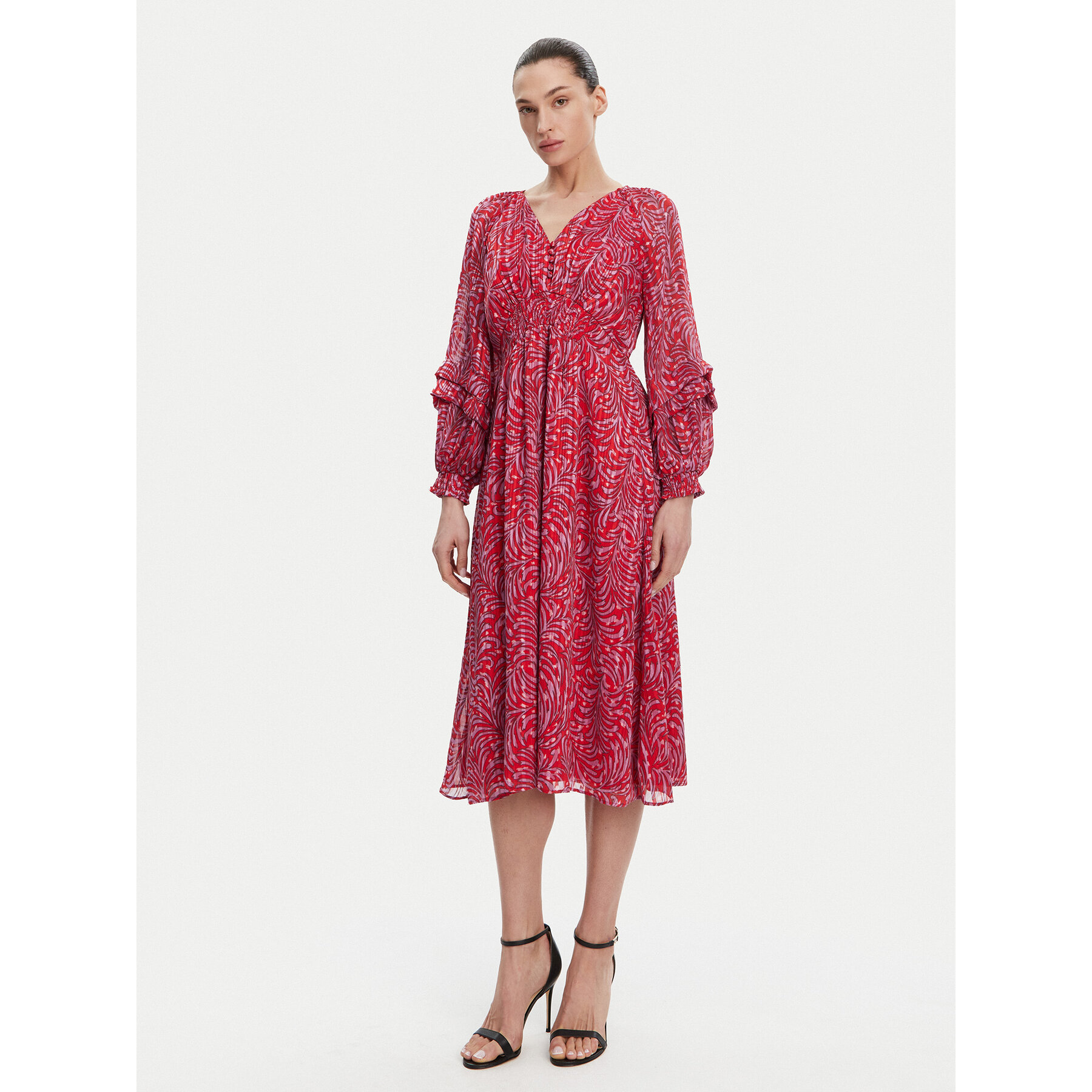 French Connection Sukienka codzienna 71YFO Czerwony Regular Fit